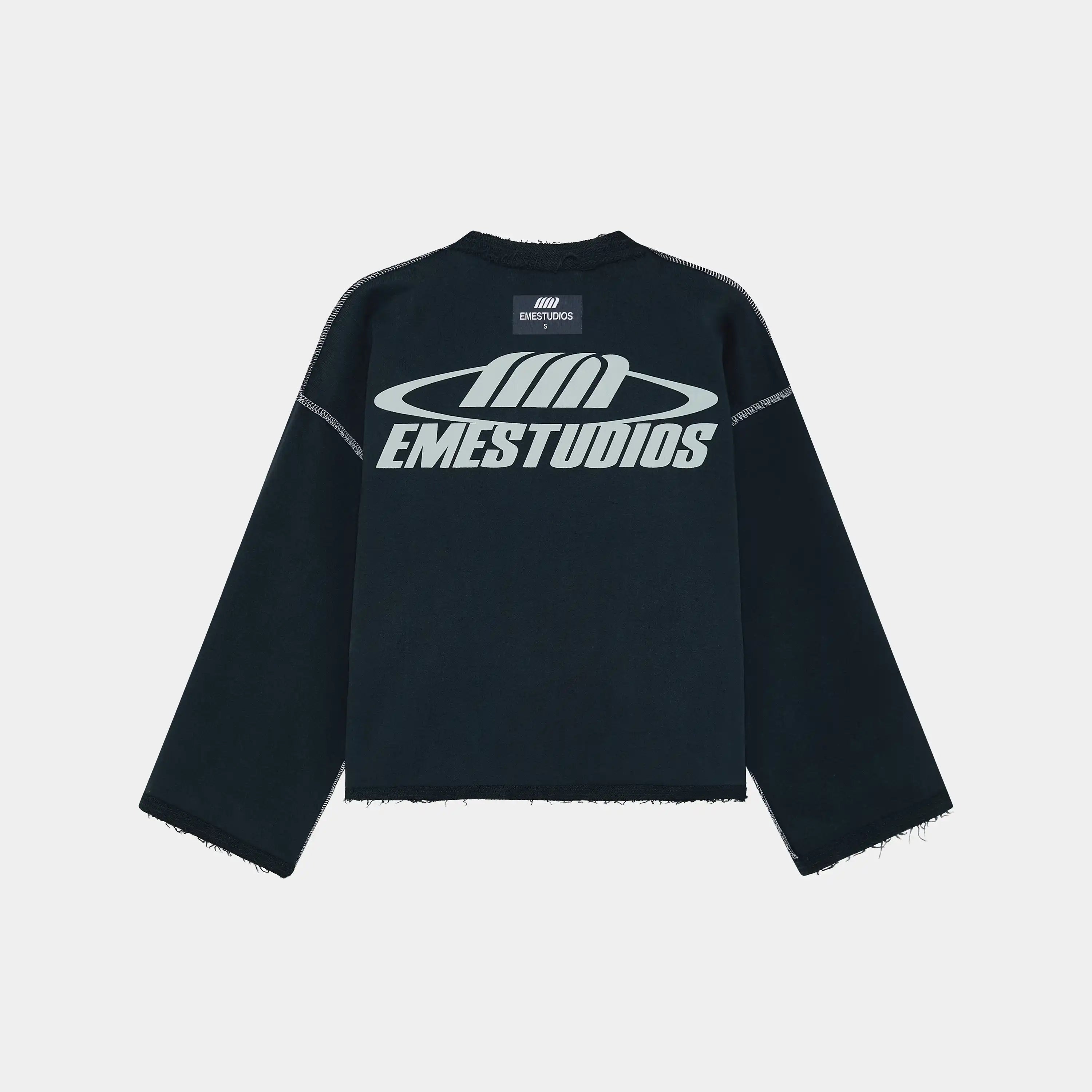Suit Navy Oversized Crewneck Sweatshirts Eme Studios