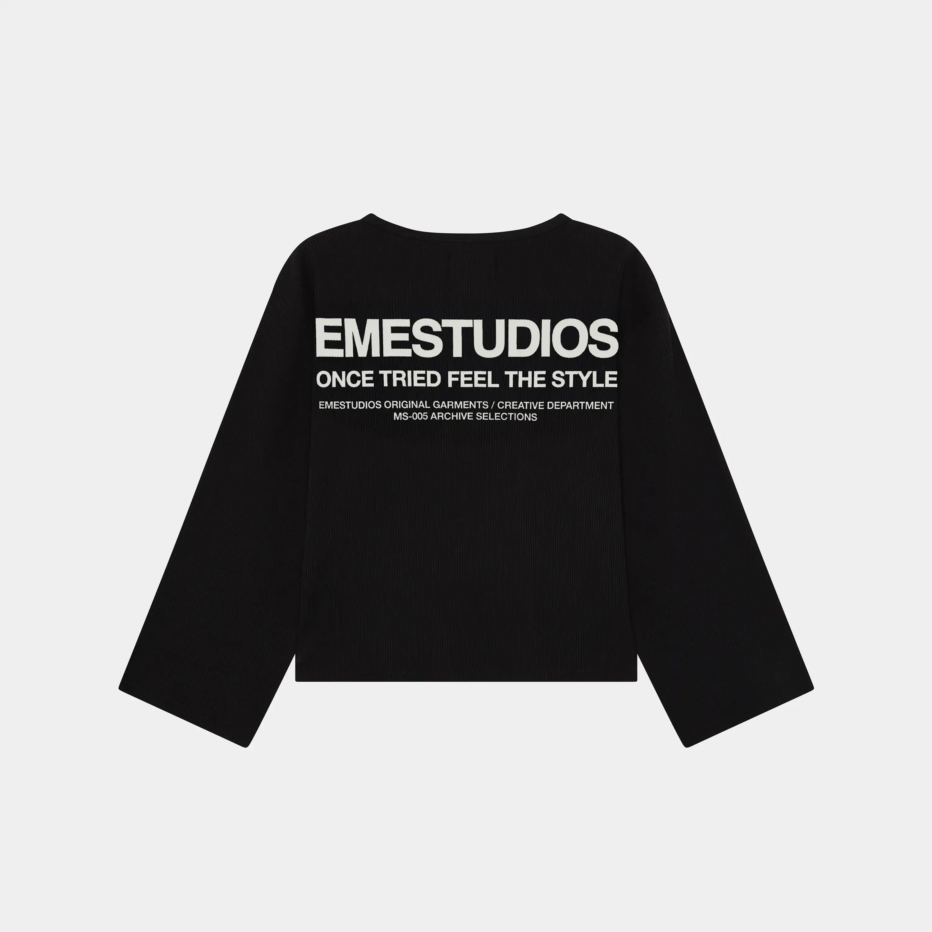 Selection Henley Shadow Long Sleeve T-shirts Eme Studios