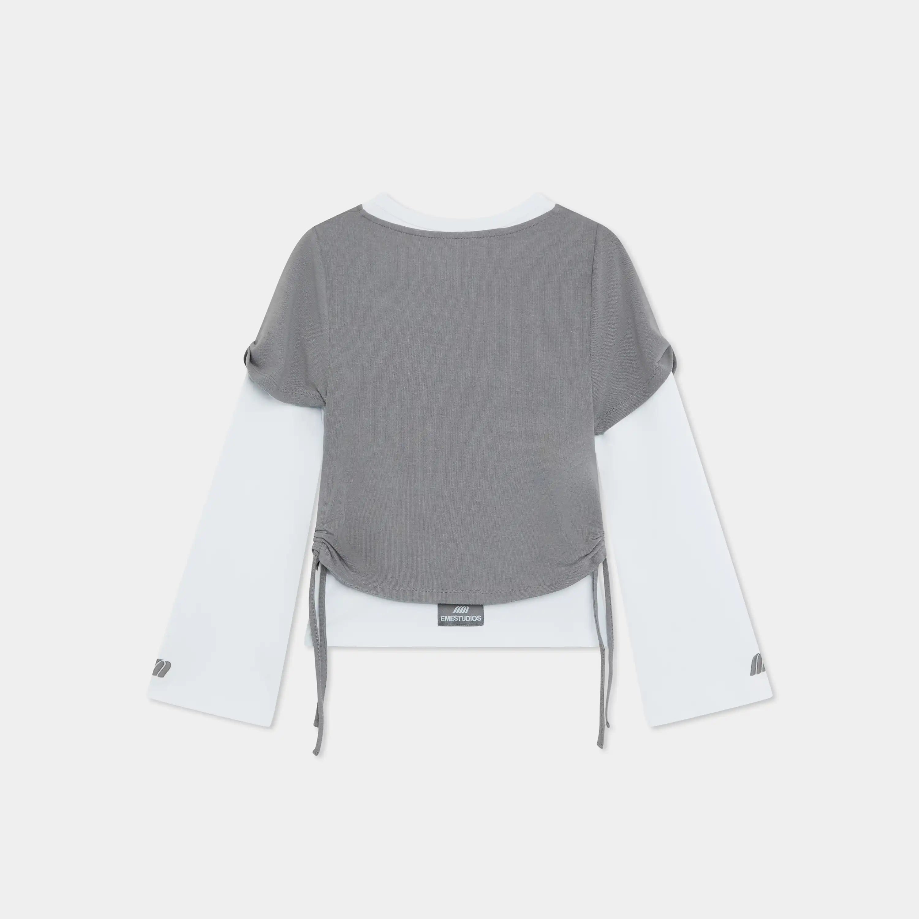 Double Trouble Anthracite Long Sleeve Woman T-Shirts Eme Studios