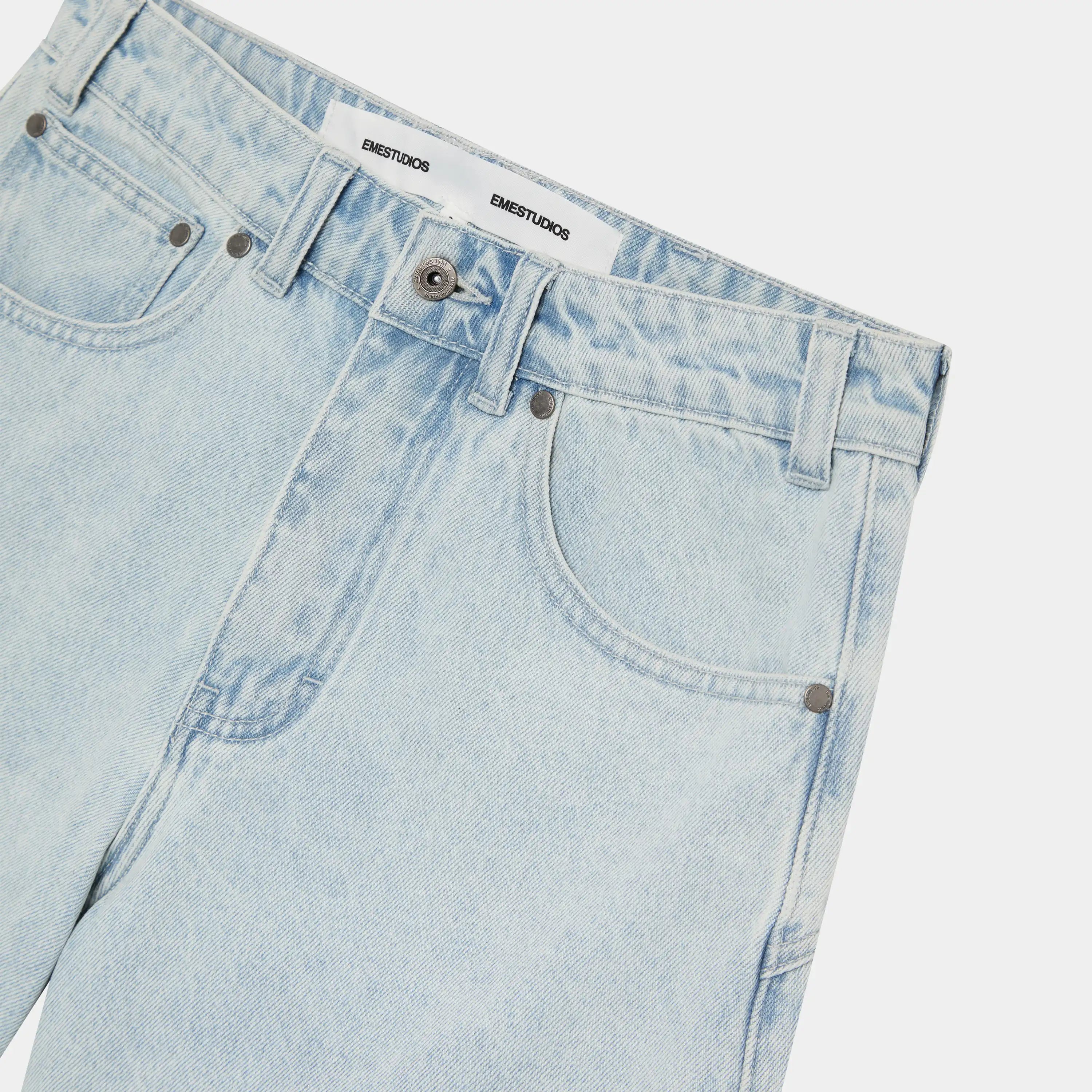 Jacker Blue Denim Shorts Shorts Eme Studios