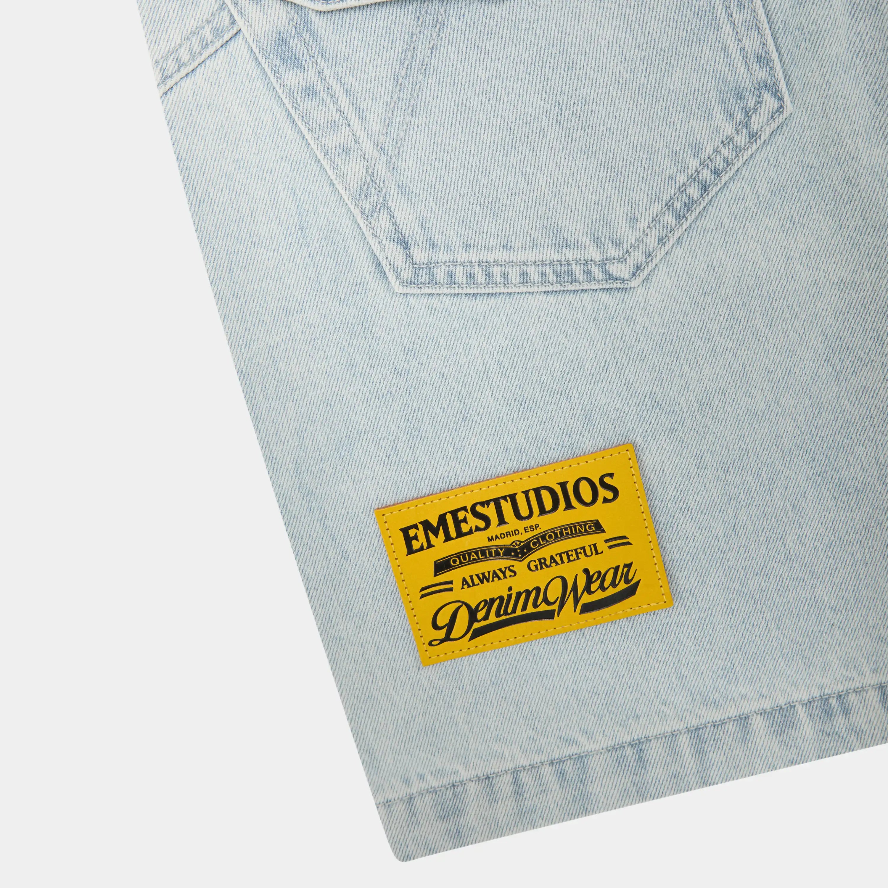 Jacker Blue Denim Shorts Shorts Eme Studios