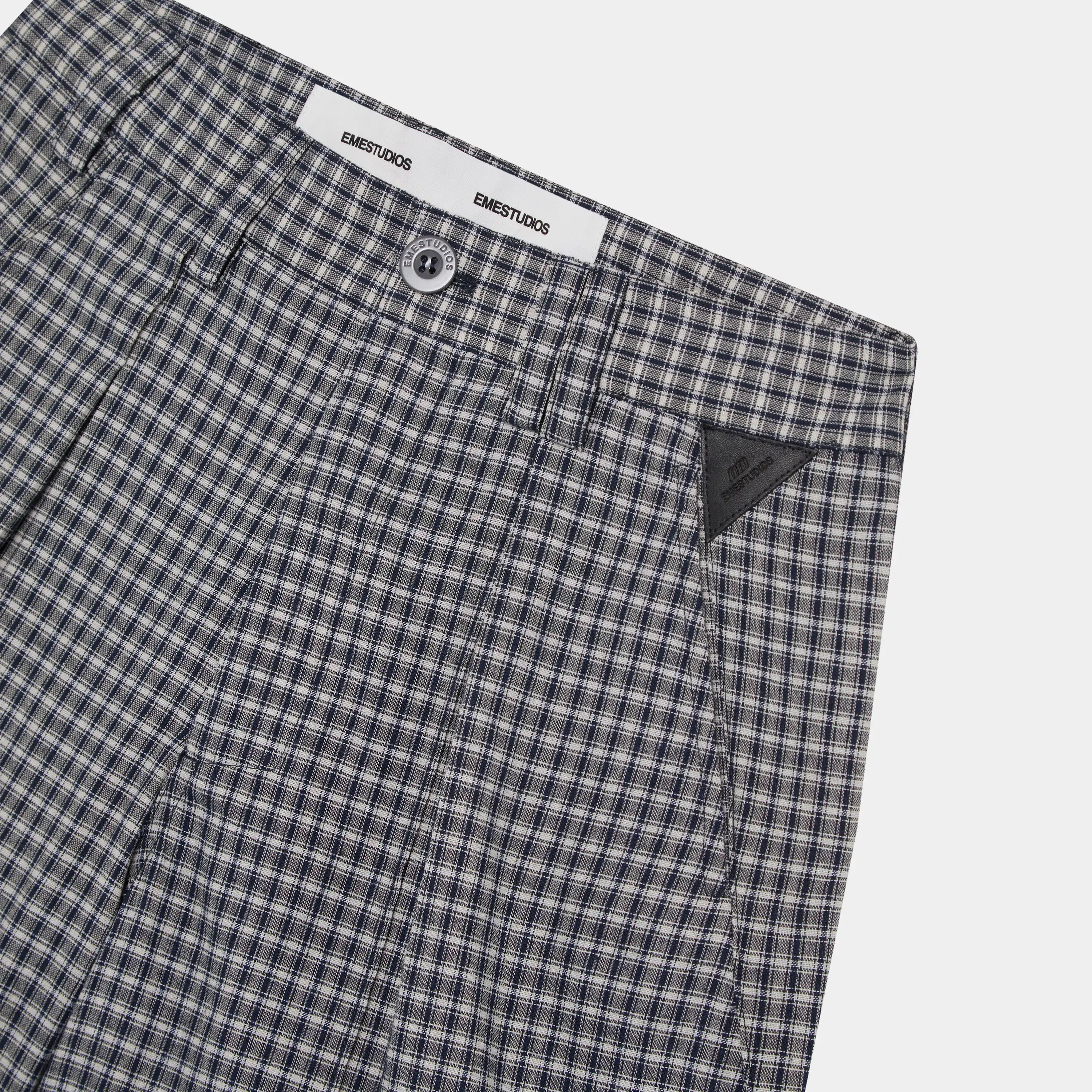 Russel Navy Squared Formal Shorts Shorts Eme Studios