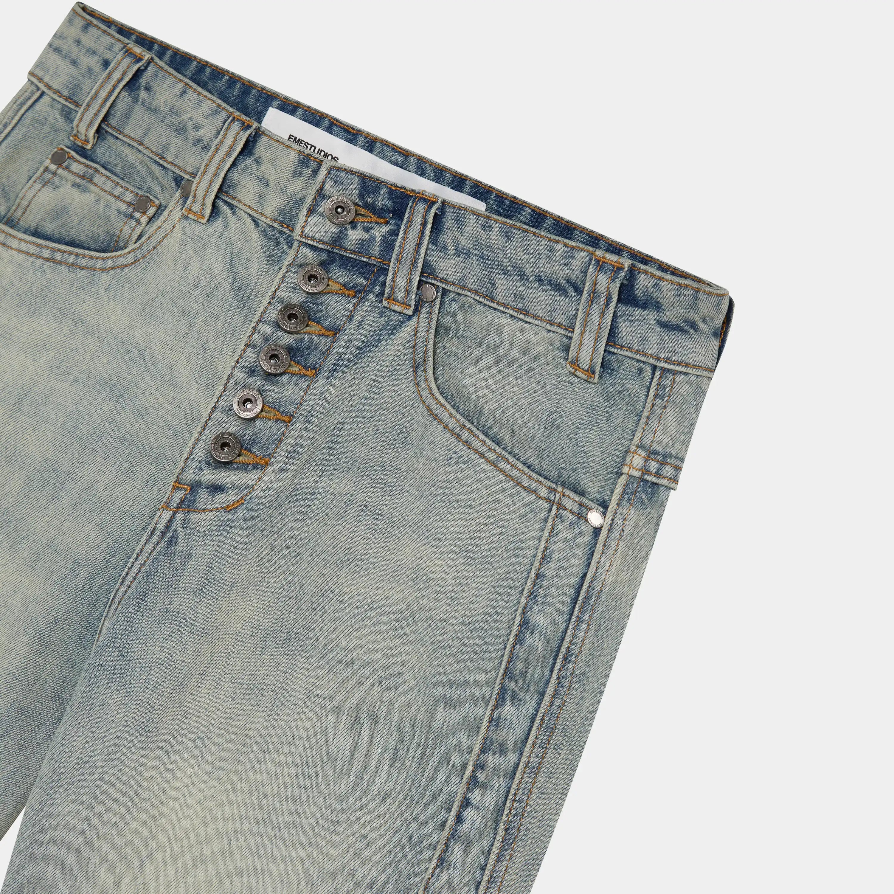 Vitel Flared Blue Denim Pants Pants Eme Studios