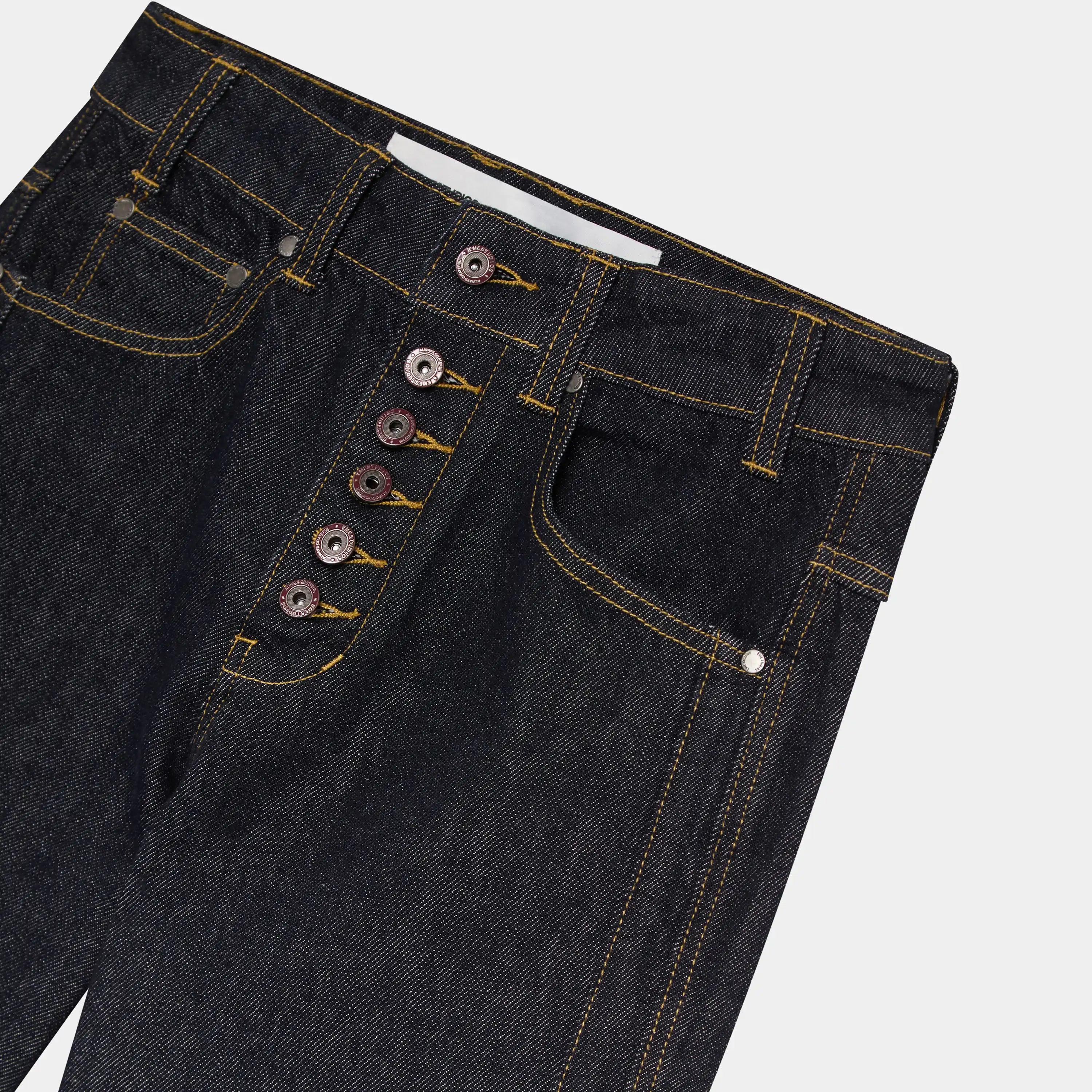 Vitel Flared Raw Denim Pants Pants Eme Studios
