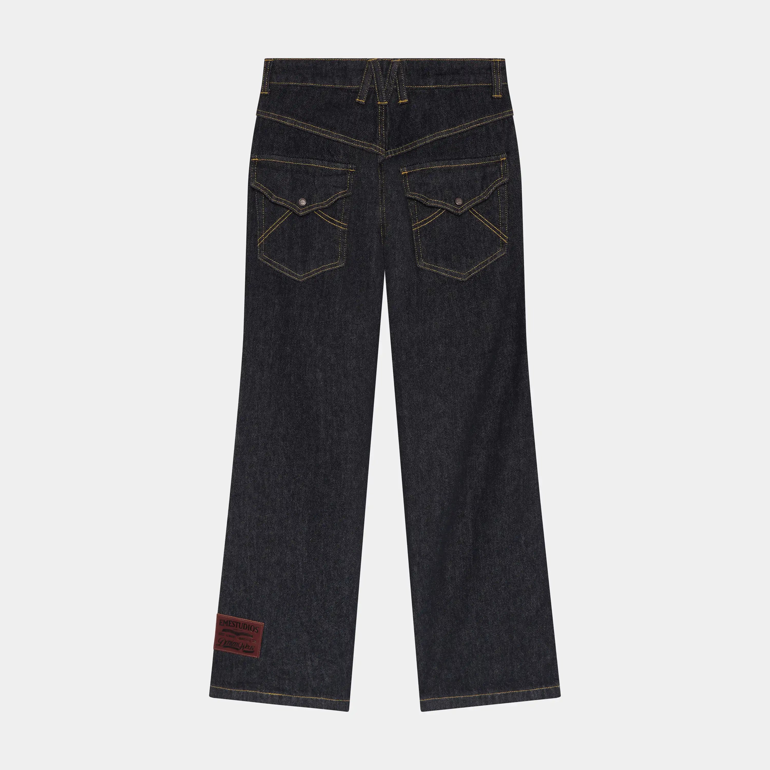 Vitel Flared Raw Denim Pants Pants Eme Studios