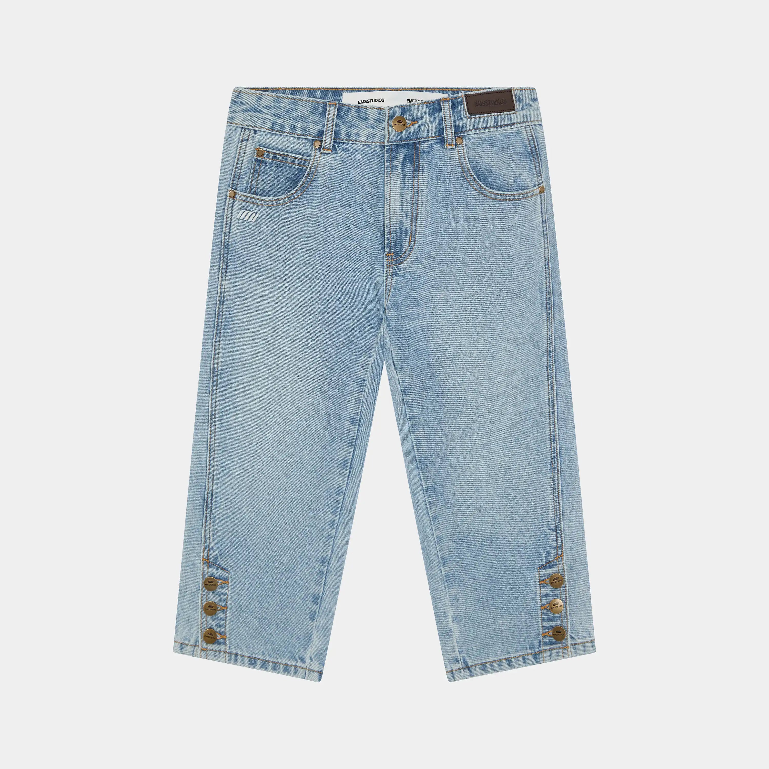 Vint Blue Denim Capri Pants