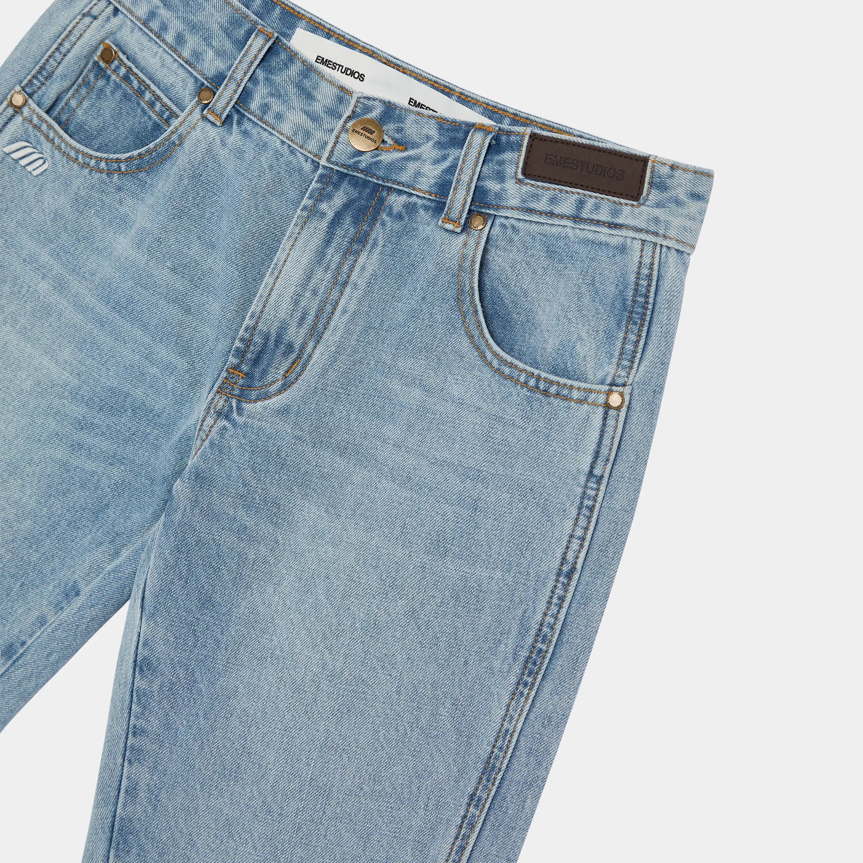 Vint Blue Denim Capri Pants Woman Pants Eme Studios