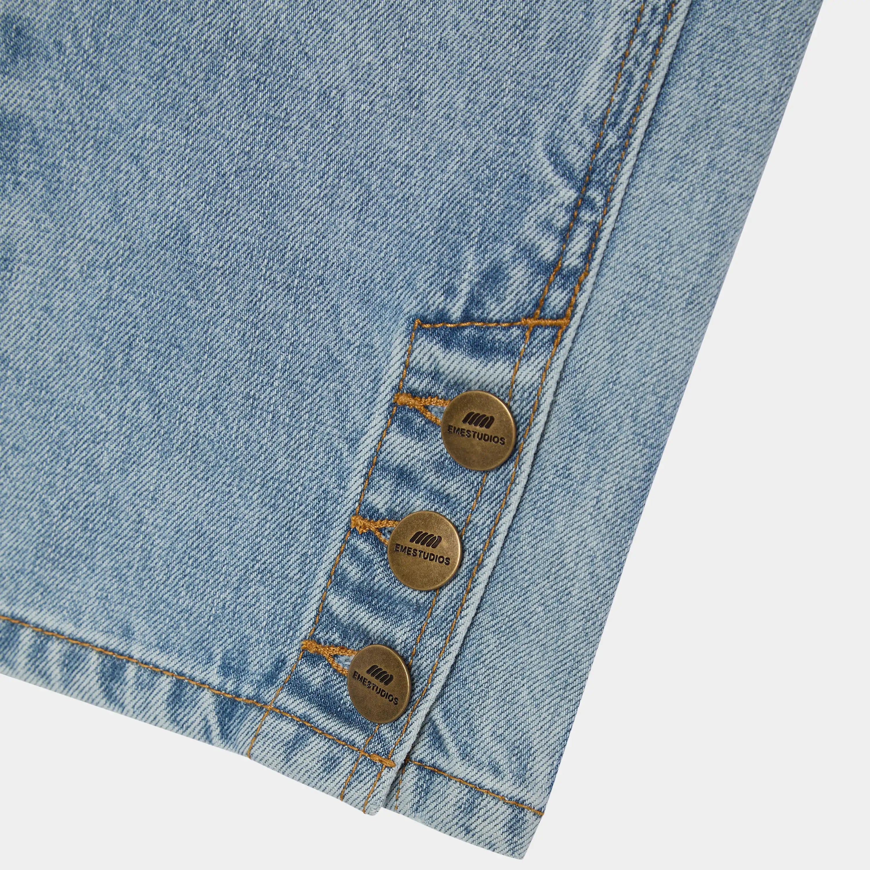 Vint Blue Denim Capri Pants Woman Pants Eme Studios