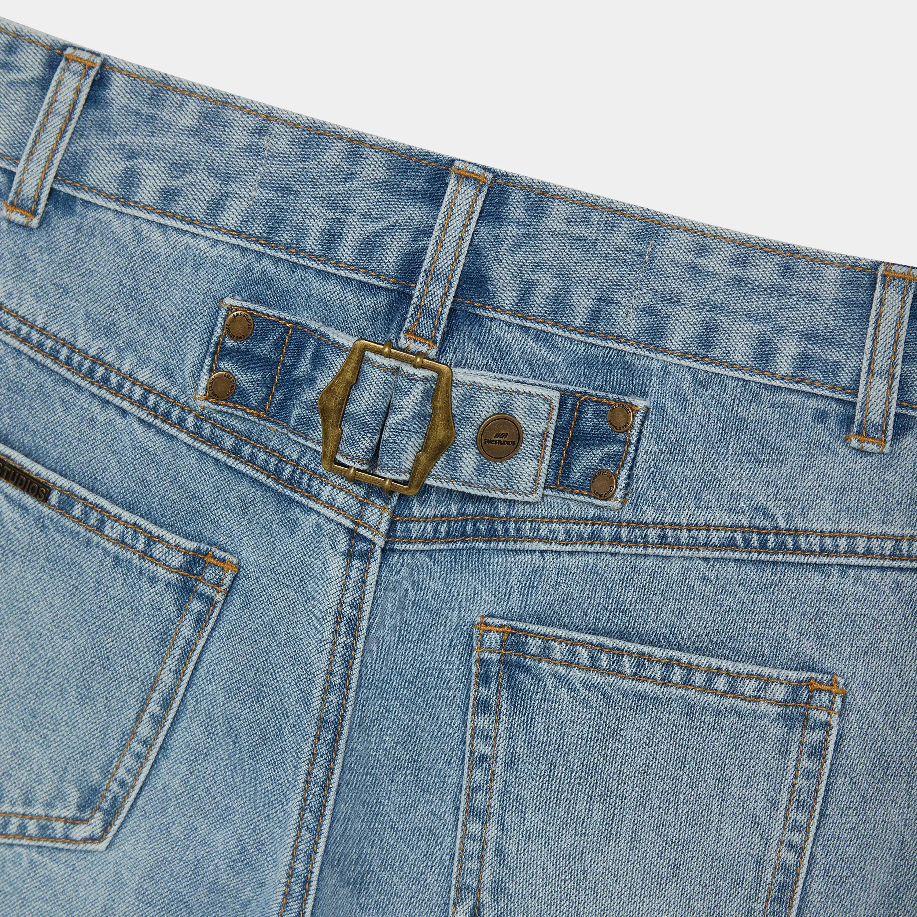 Vint Blue Denim Capri Pants Woman Pants Eme Studios