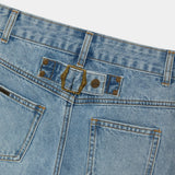 Vint Blue Denim Capri Pants Woman Pants Eme Studios