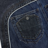 Dual Scratched Denim Shorts Shorts Eme Studios