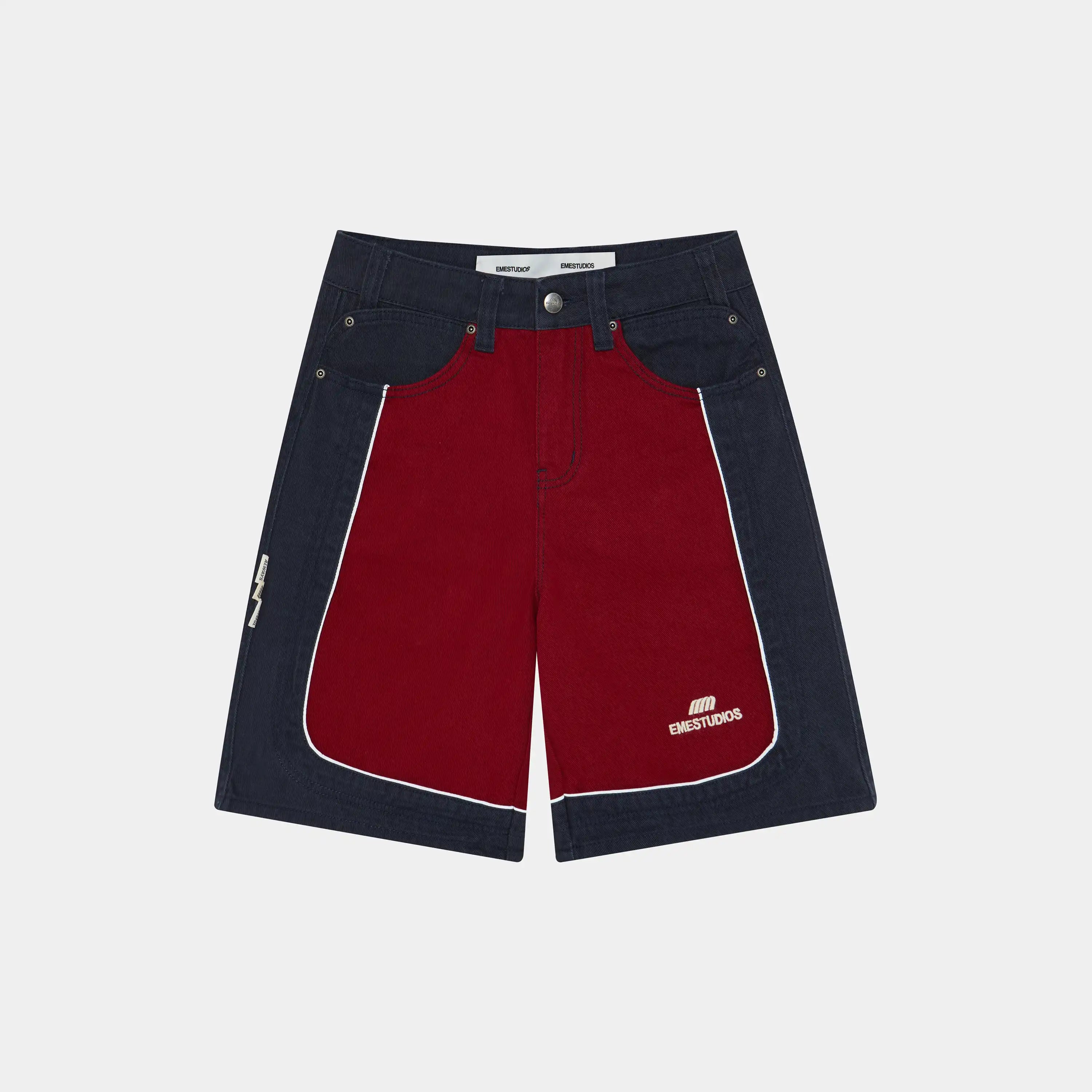 Dual Cherry Denim Shorts Shorts Eme Studios