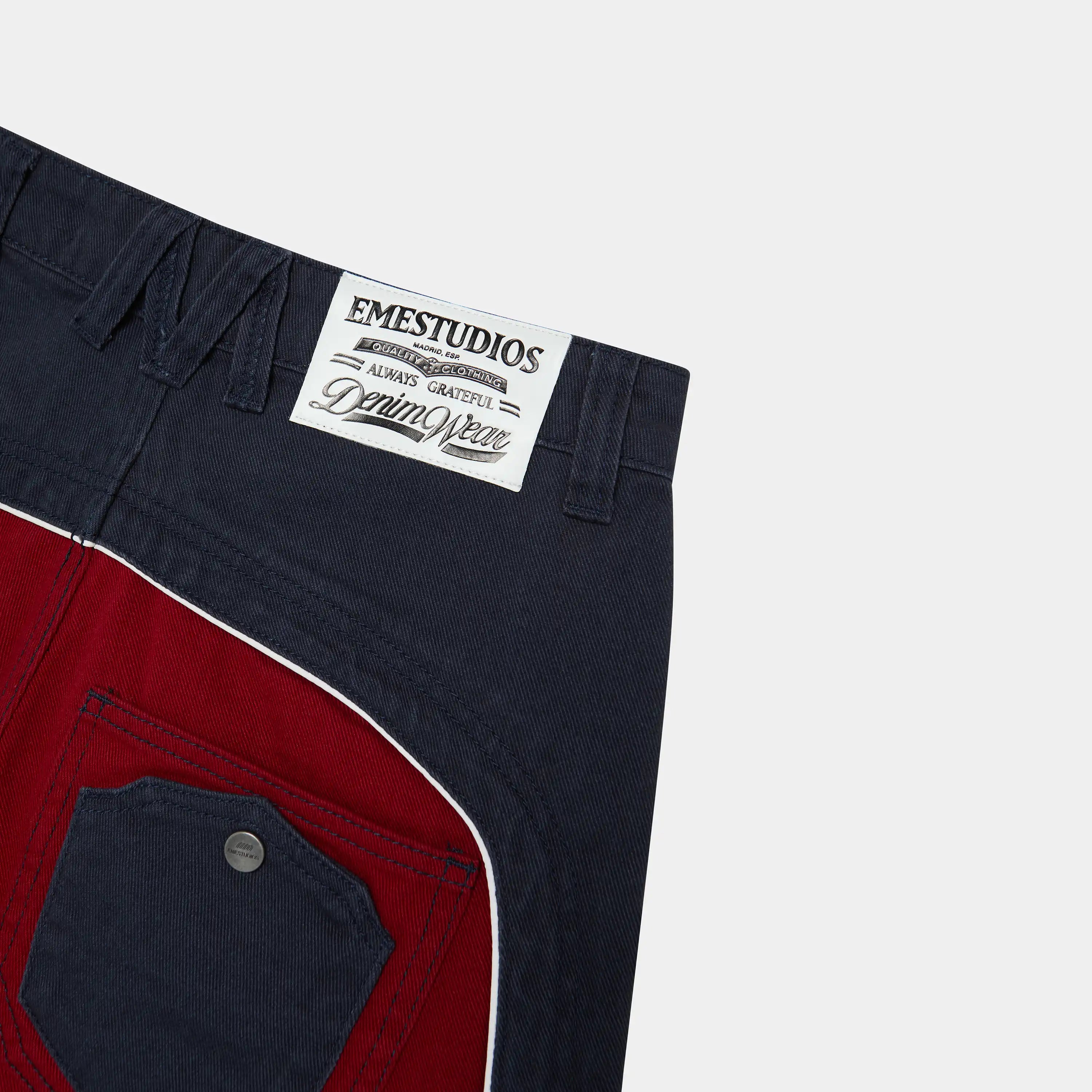 Dual Cherry Denim Shorts Shorts Eme Studios