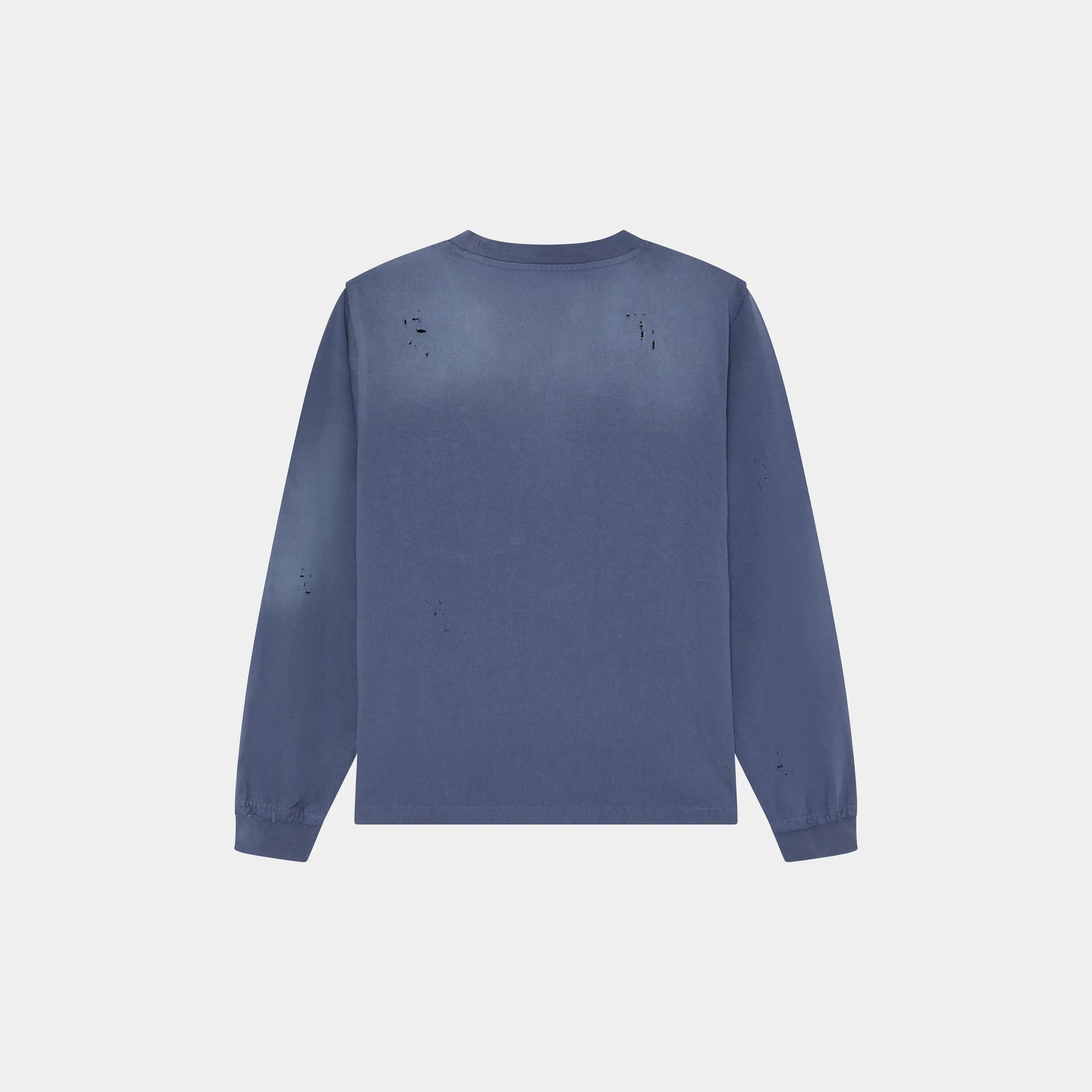 Frayed Pocket Navy Long Sleeve T-shirts Eme Studios