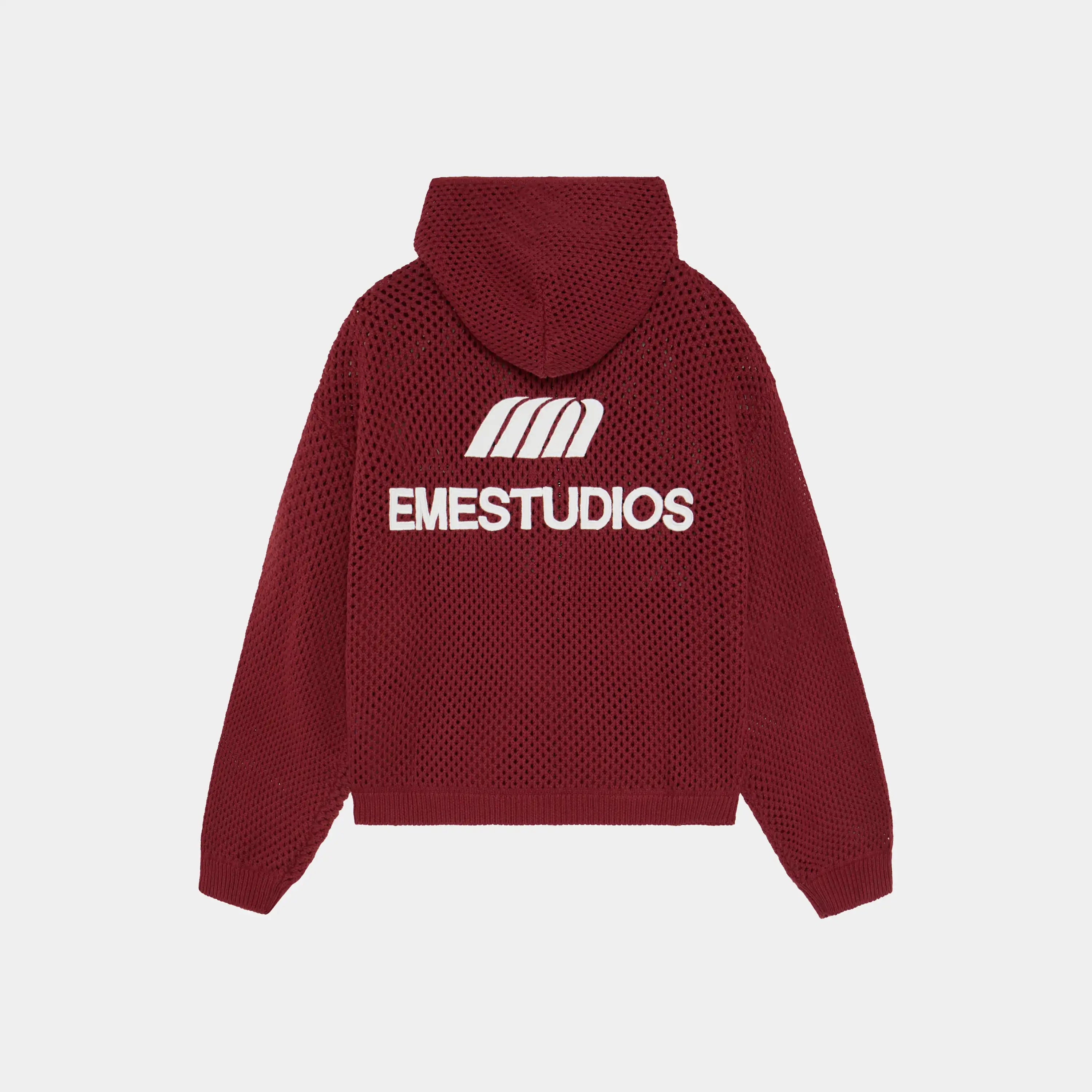 Kyros Burgundy Zipper Knit Knitwear Eme Studios
