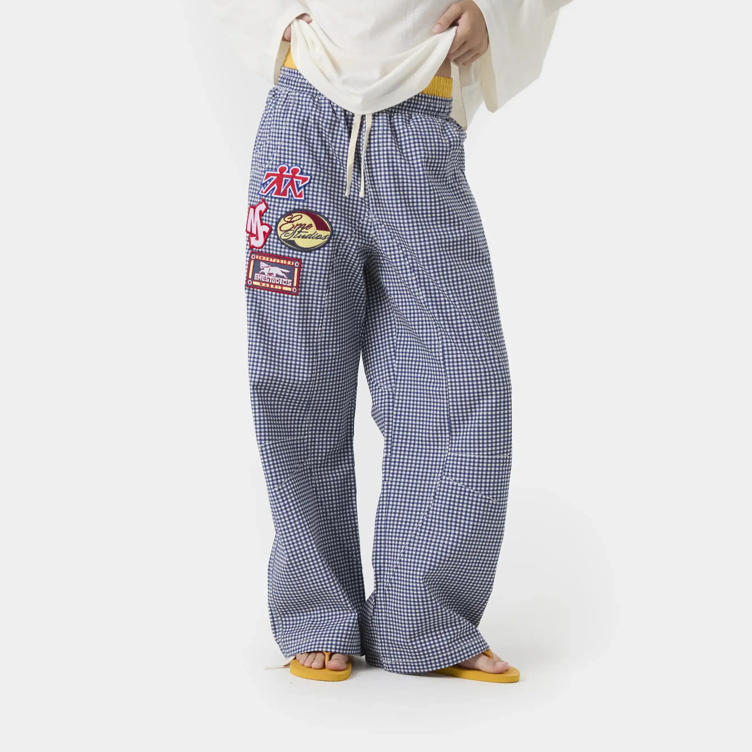 Patches Vichy Indigo Cargo Pants Pants eme