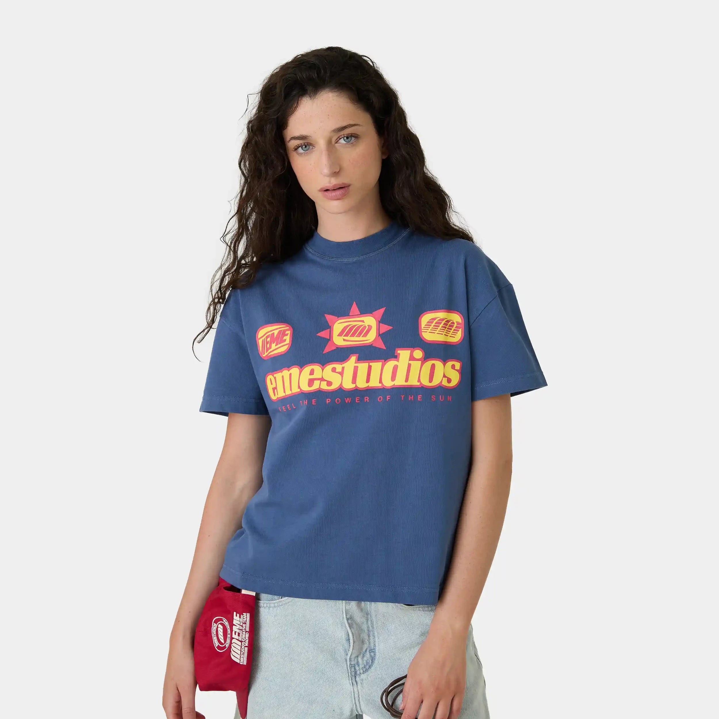 Solare Navy Oversized Tee T-shirts Eme Studios