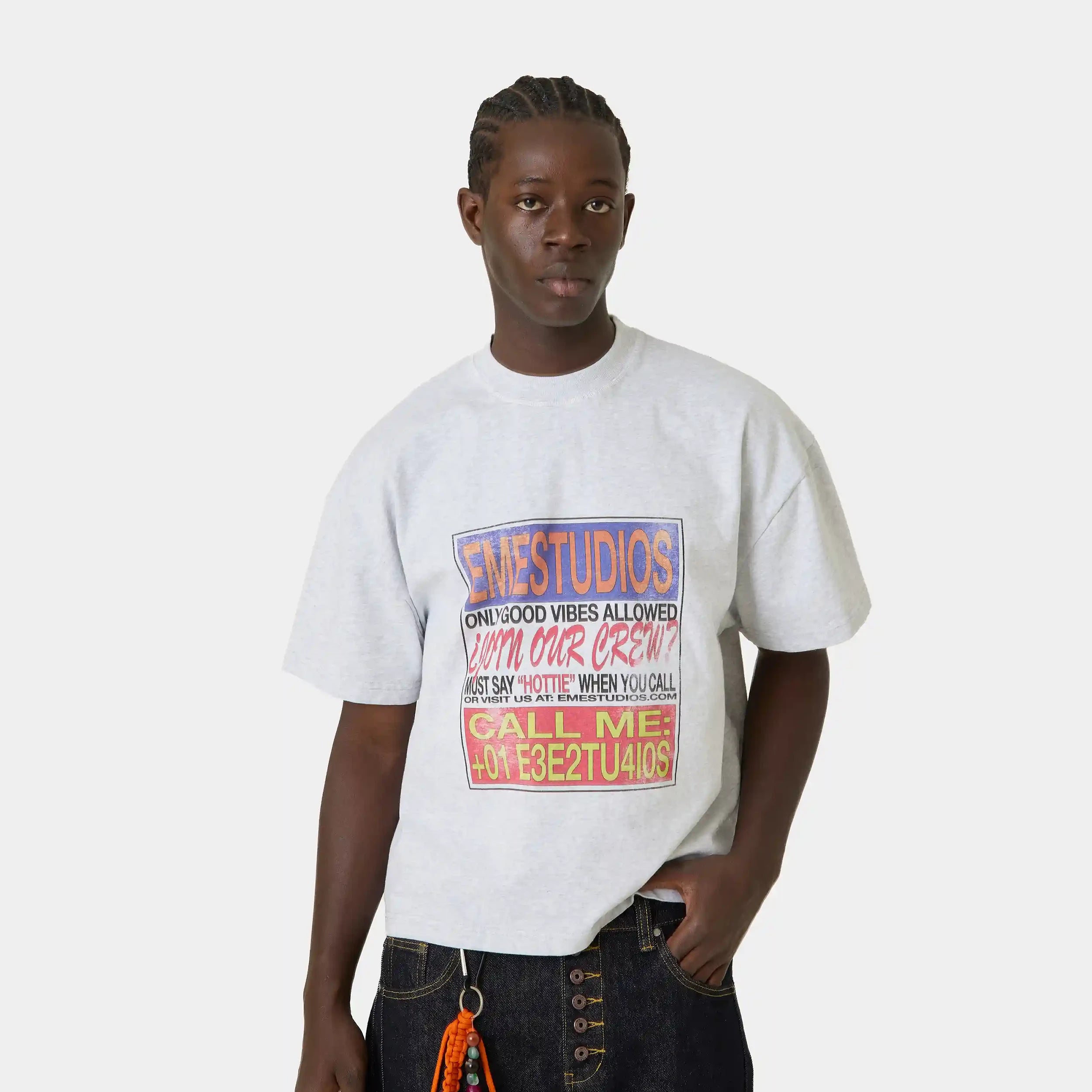 By Your Name Heather Grey Oversized Tee T-shirts Eme Studios