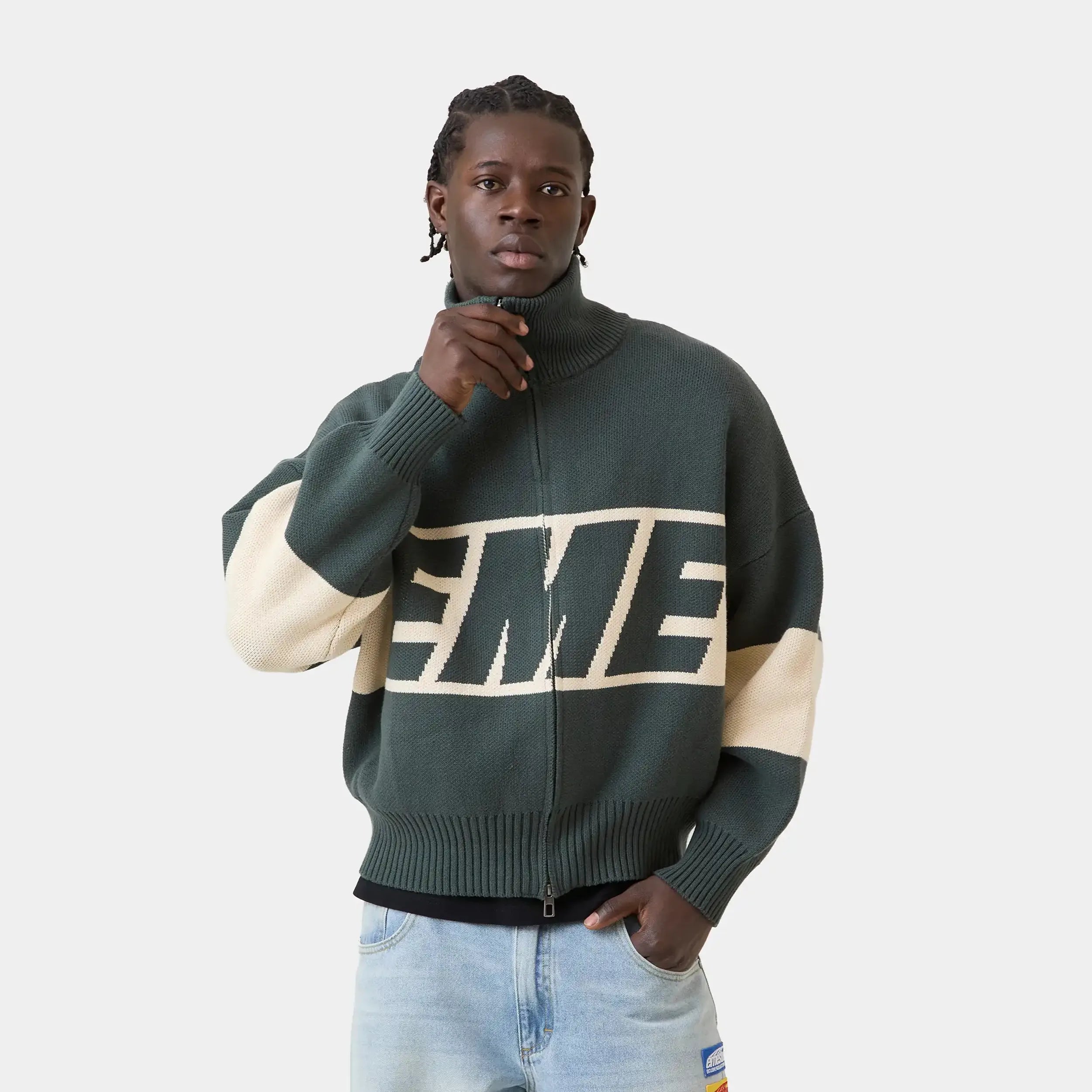 Thrill Hunt Zipper Knit Knitwear eme