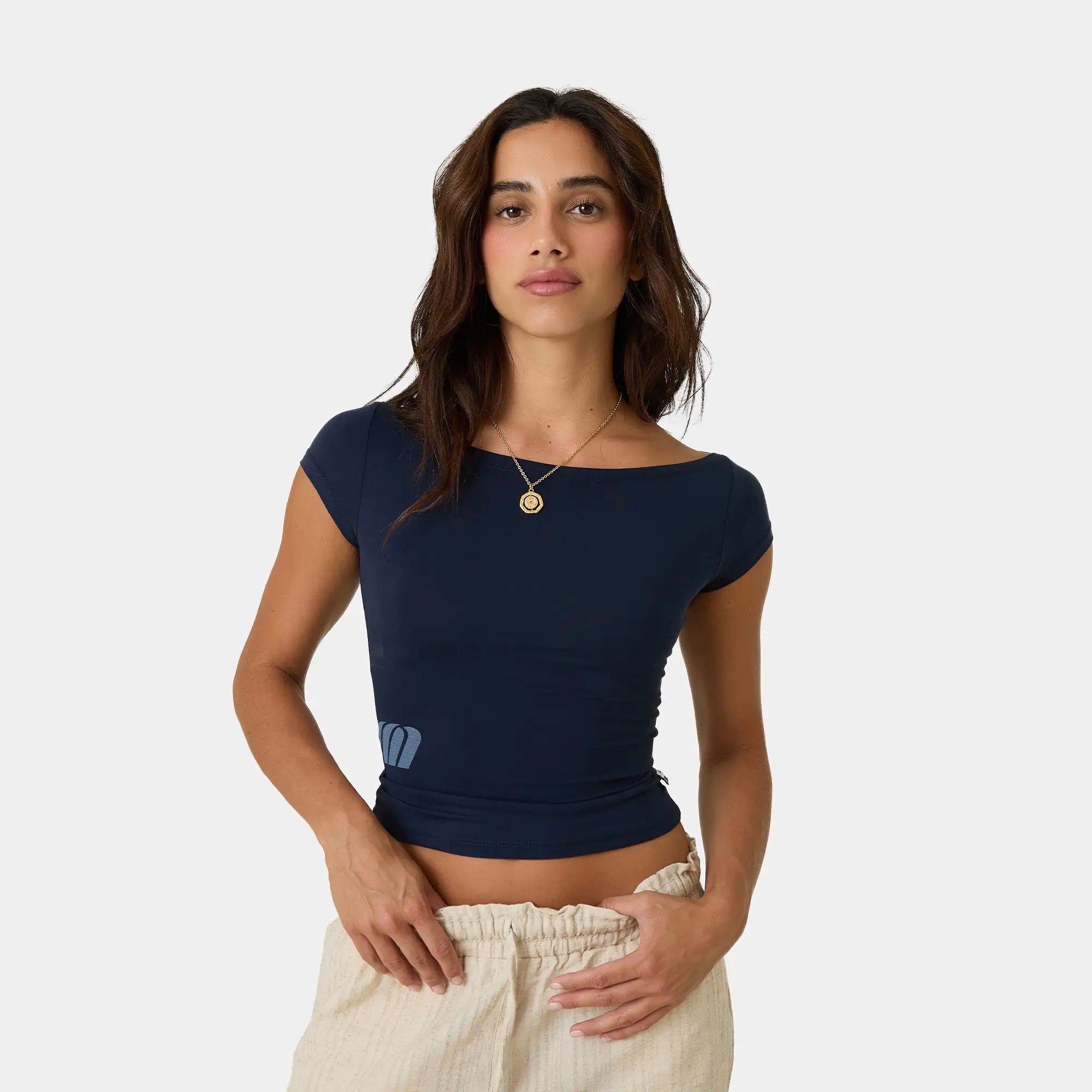 Dist Boat Navy Tee Woman T-Shirts Eme Studios