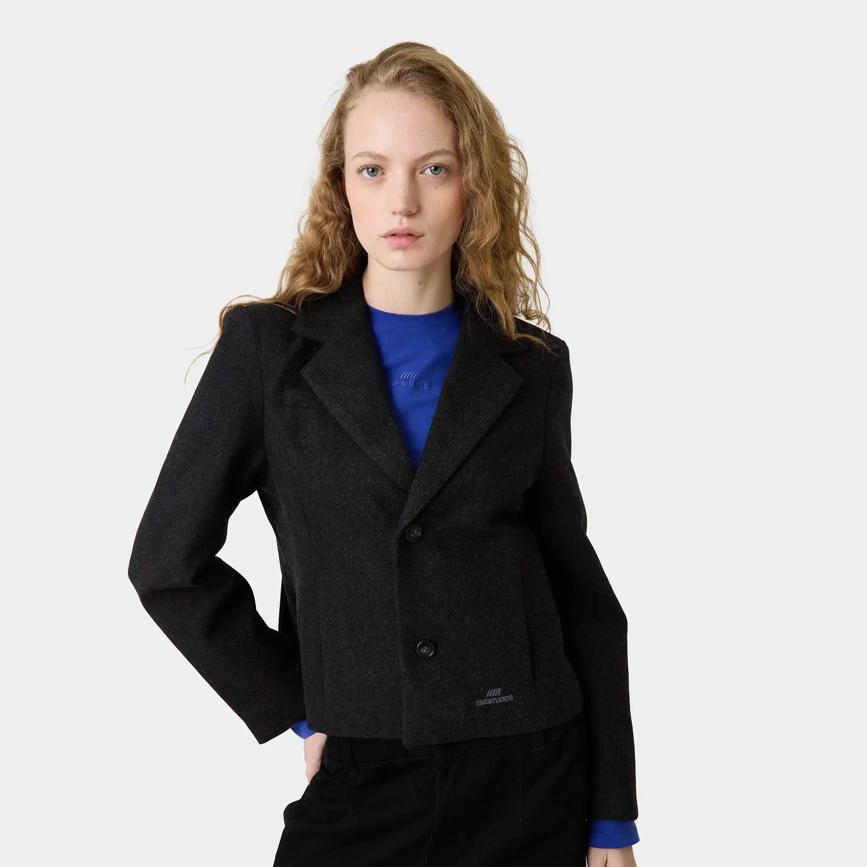 Katherine Slate Grey Blazer Woman Outerwear Eme Studios