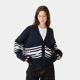 Pins Navy Cardigan Knitwear Eme Studios