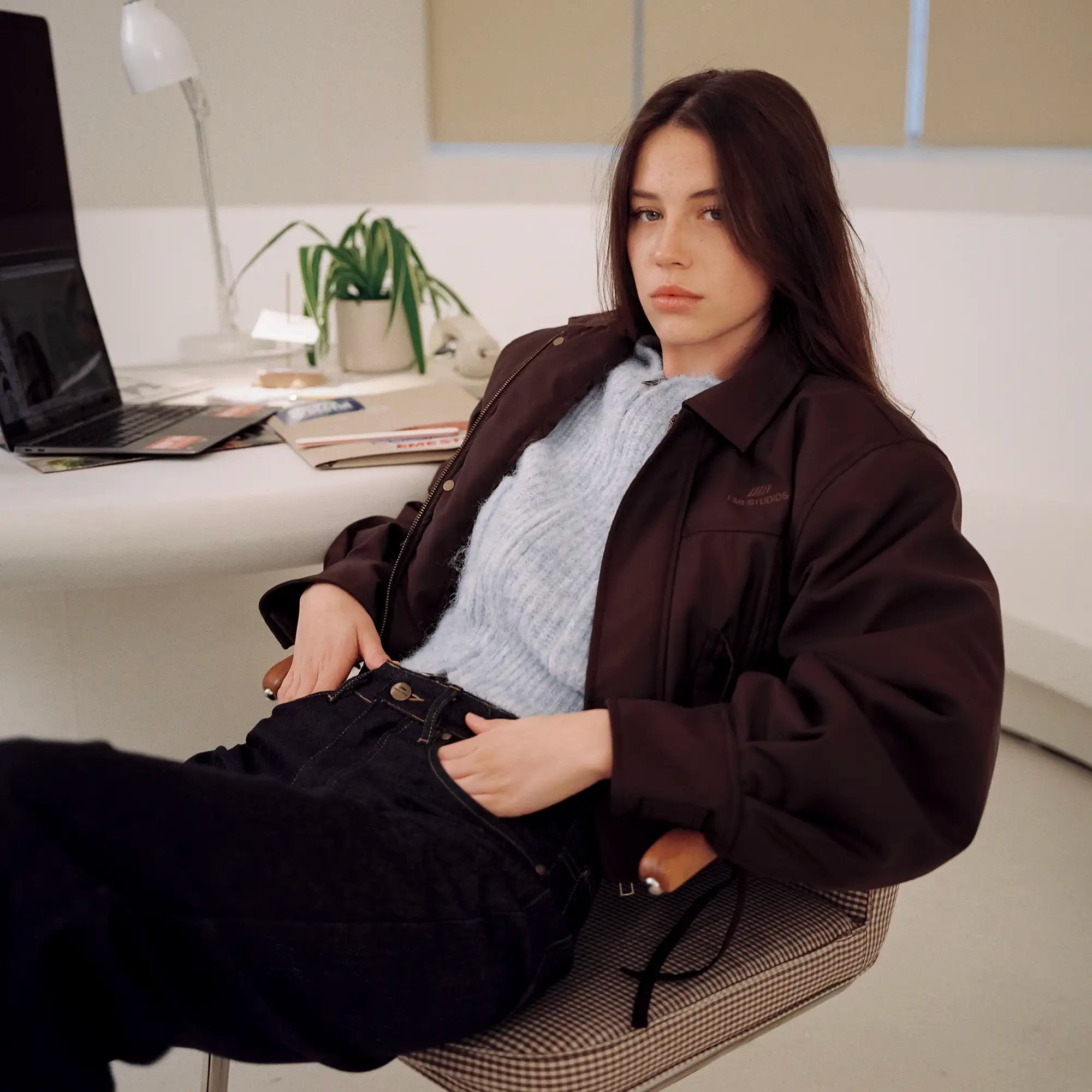 Pipi Black Coffee Jacket Woman Outerwear Eme Studios