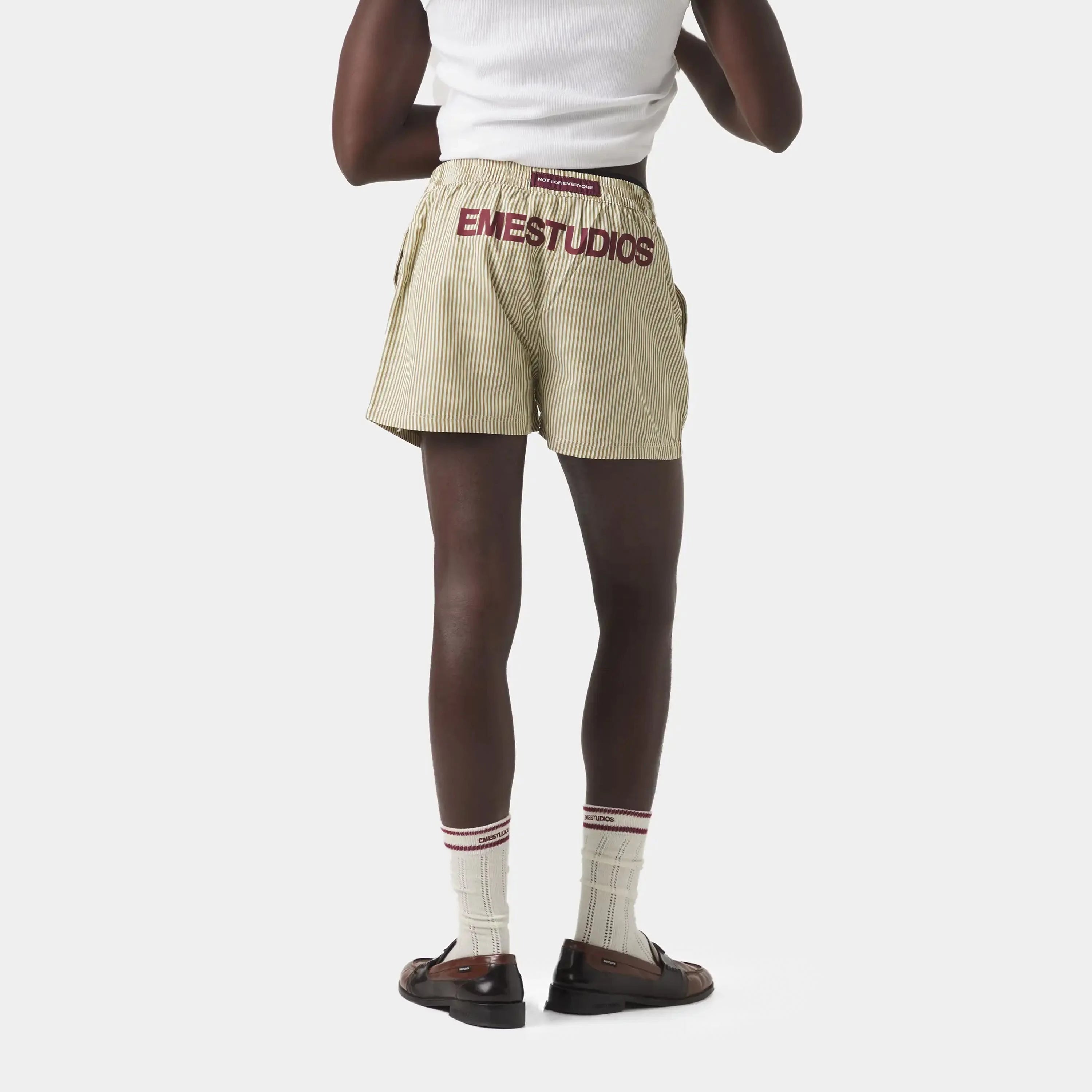 Lucky Striped Burgundy Boxers Underwear Eme Studios