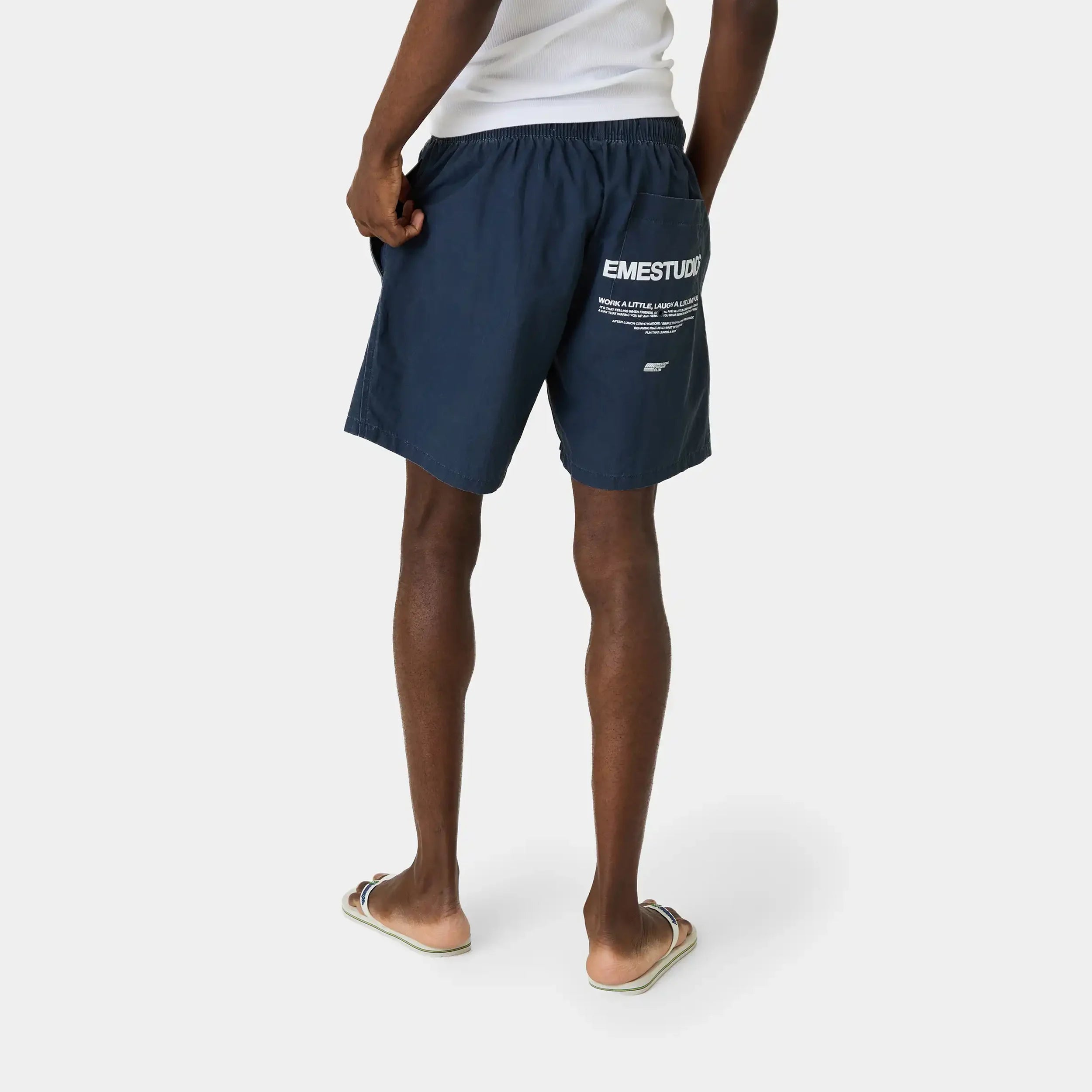 Trop Navy Swim Trunk Swimwear Eme Studios