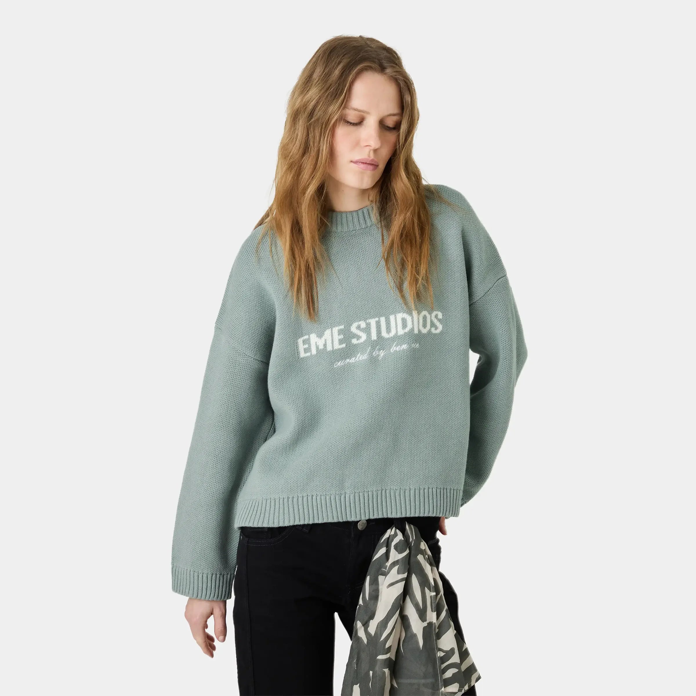Master Aqua Green Knit Sweater Knitwear eme