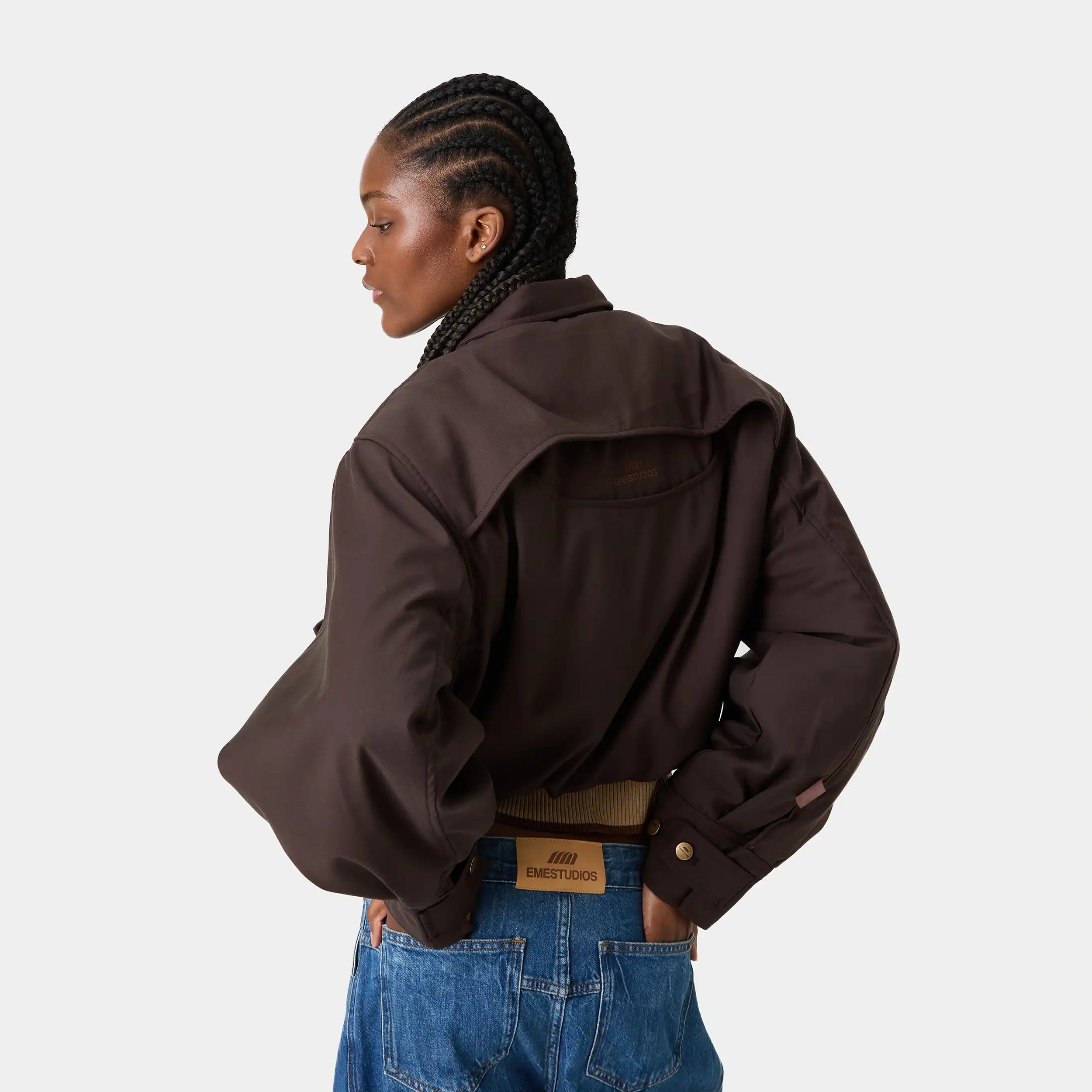 Pipi Black Coffee Jacket Woman Outerwear Eme Studios