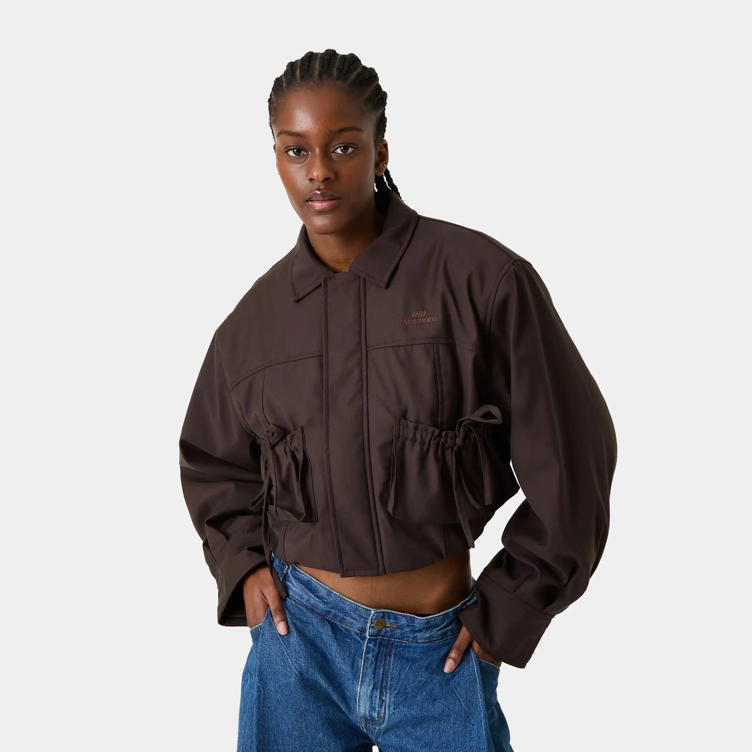 Pipi Black Coffee Jacket Woman Outerwear Eme Studios