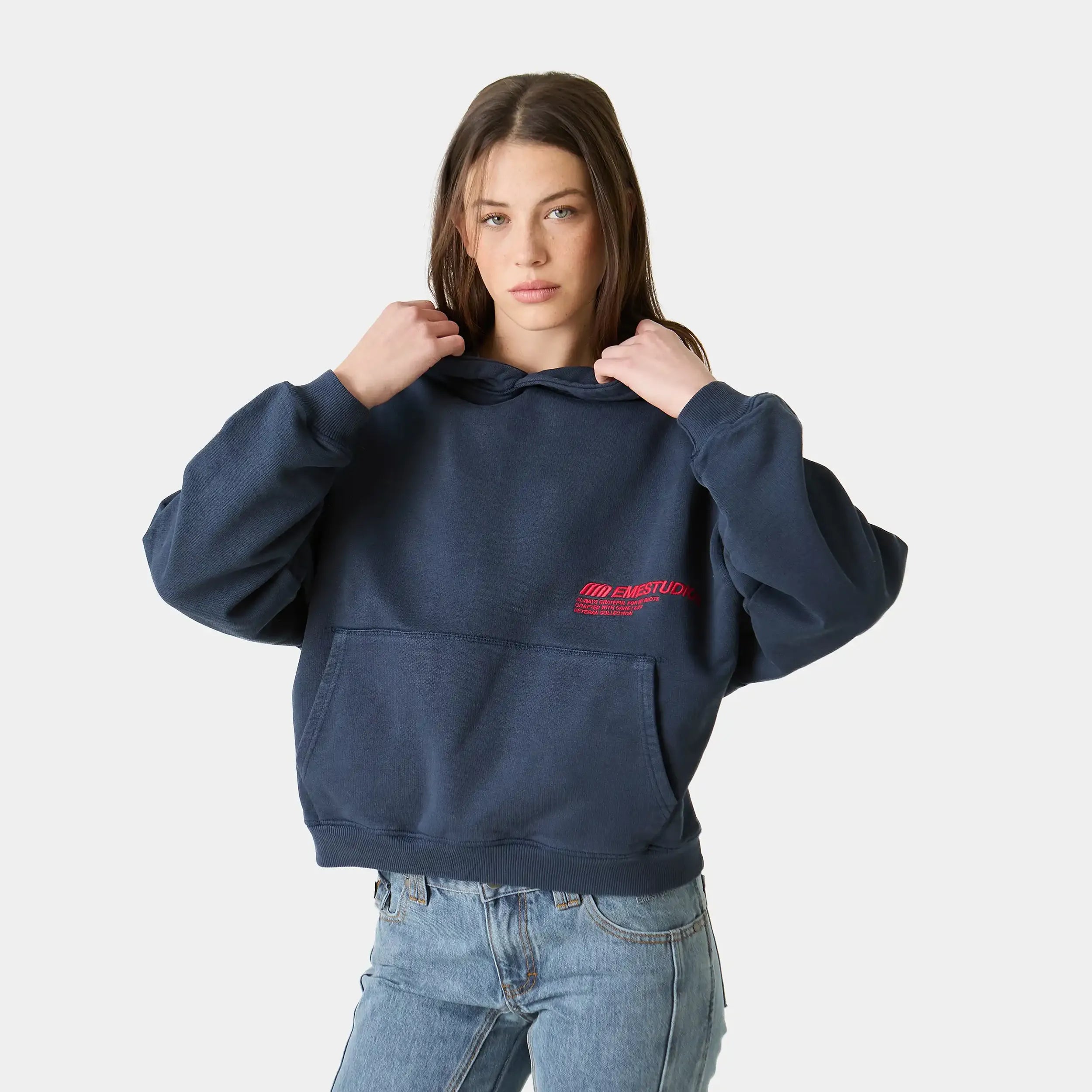 Roots Navy Oversized Hoodie Hoodies eme