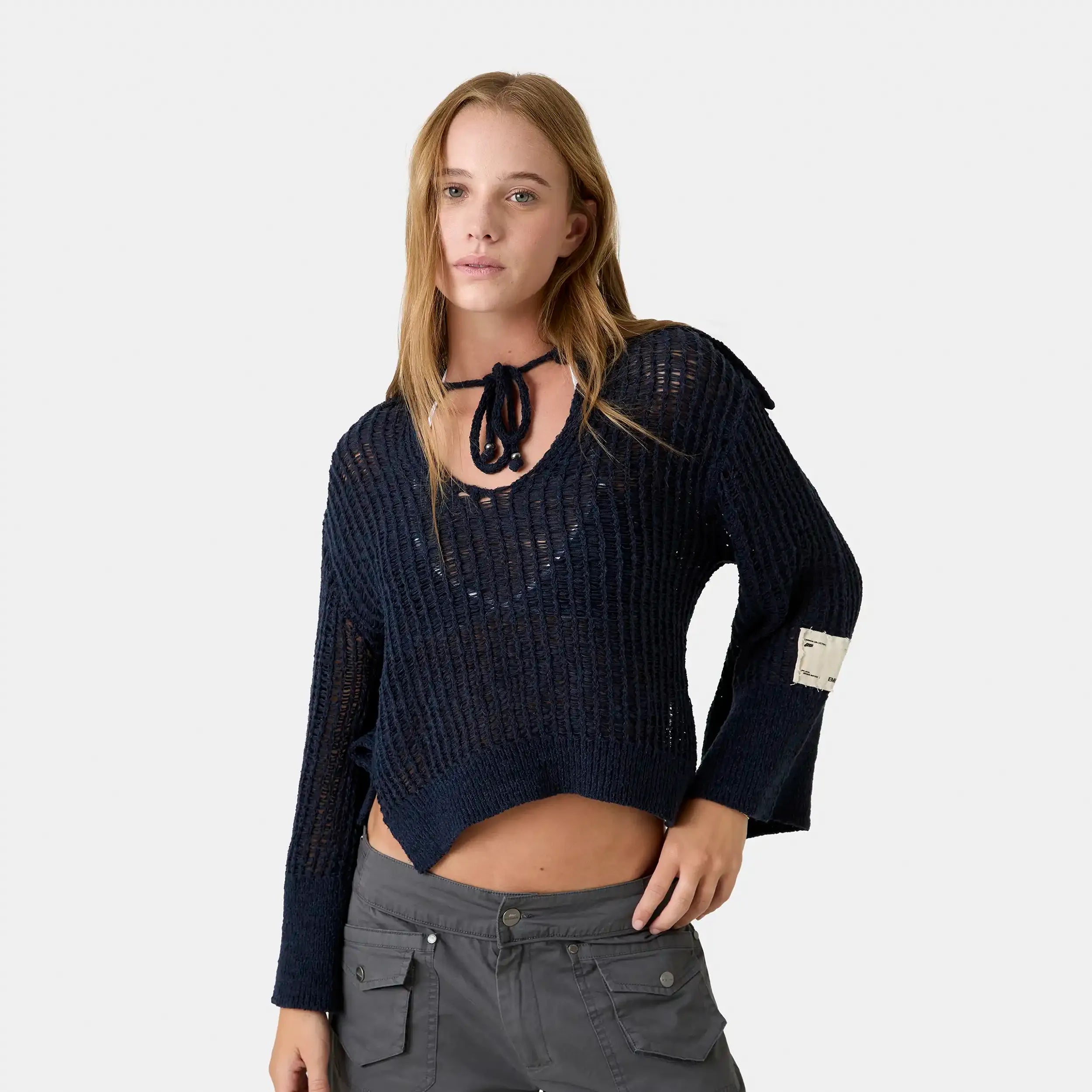 Sailor Navy Knit Sweater Woman Knitwear Eme Studios