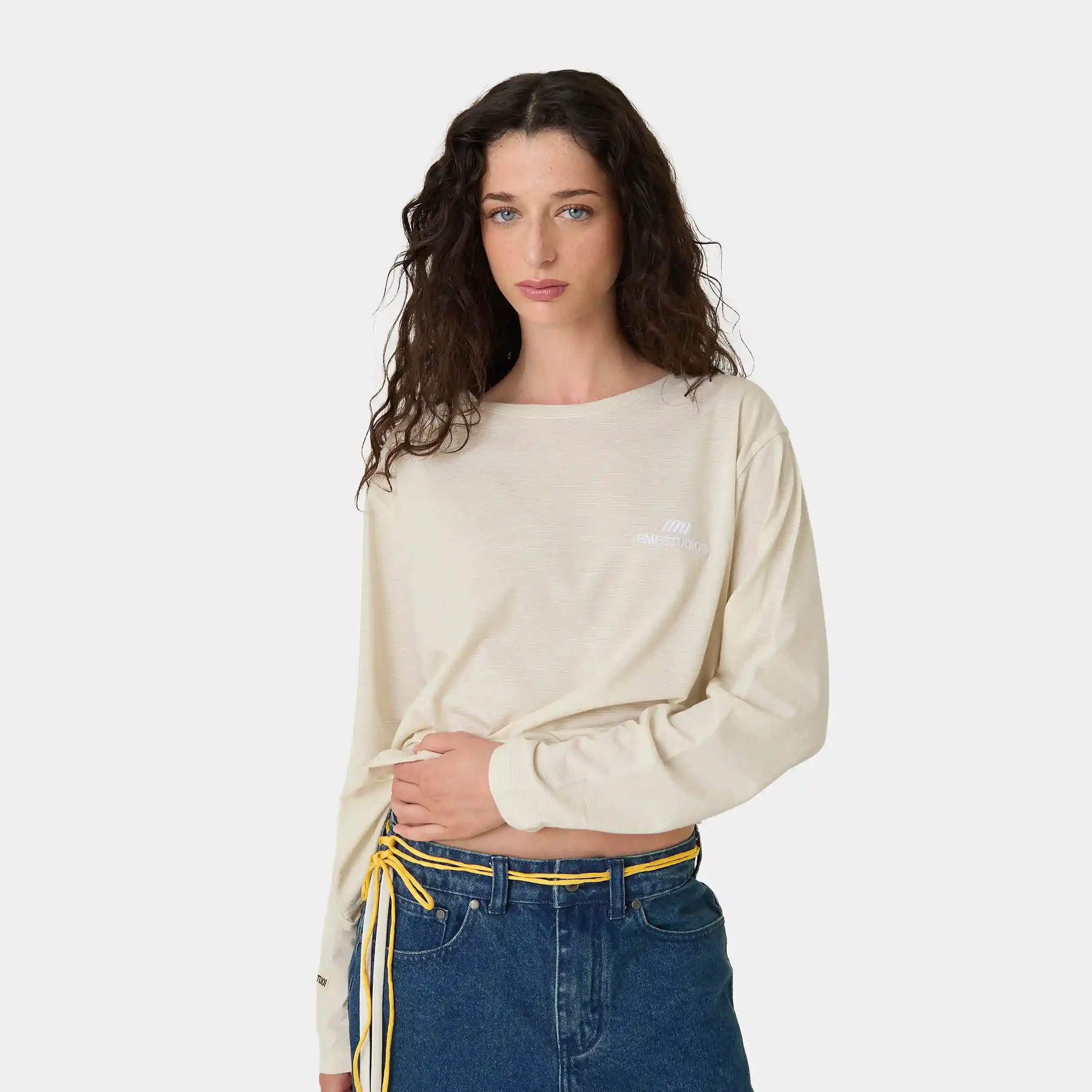 Rhodes Off Sand Long Sleeve T-shirts Eme Studios