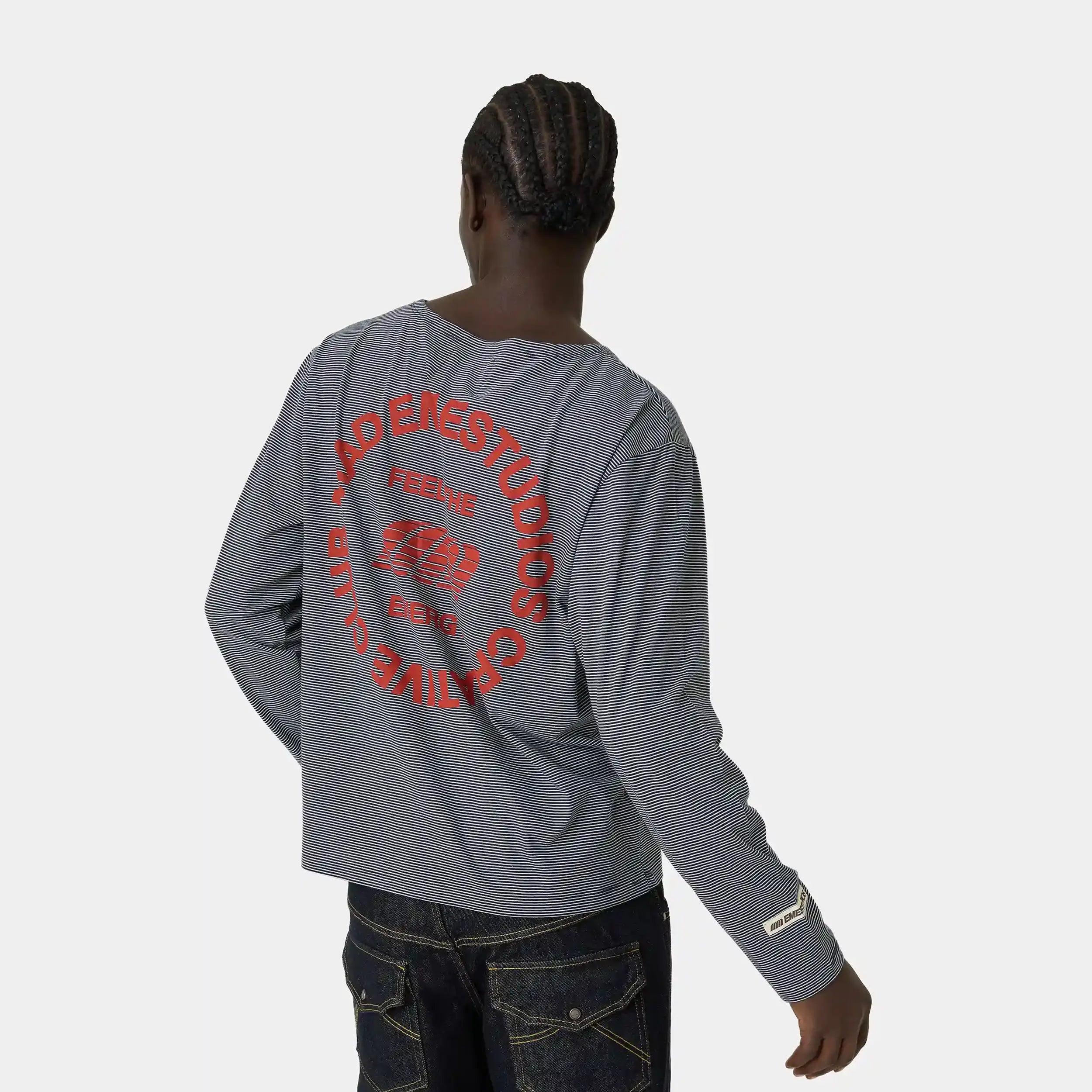 Rhodes Navy Long Sleeve T-shirts Eme Studios