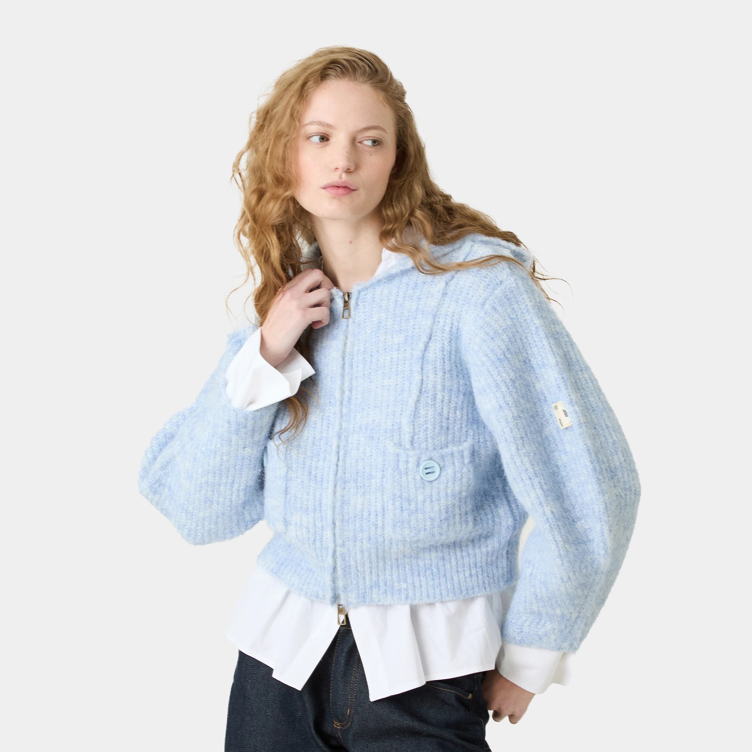 Zoe Sky Zipper Knit Woman Knitwear Eme Studios