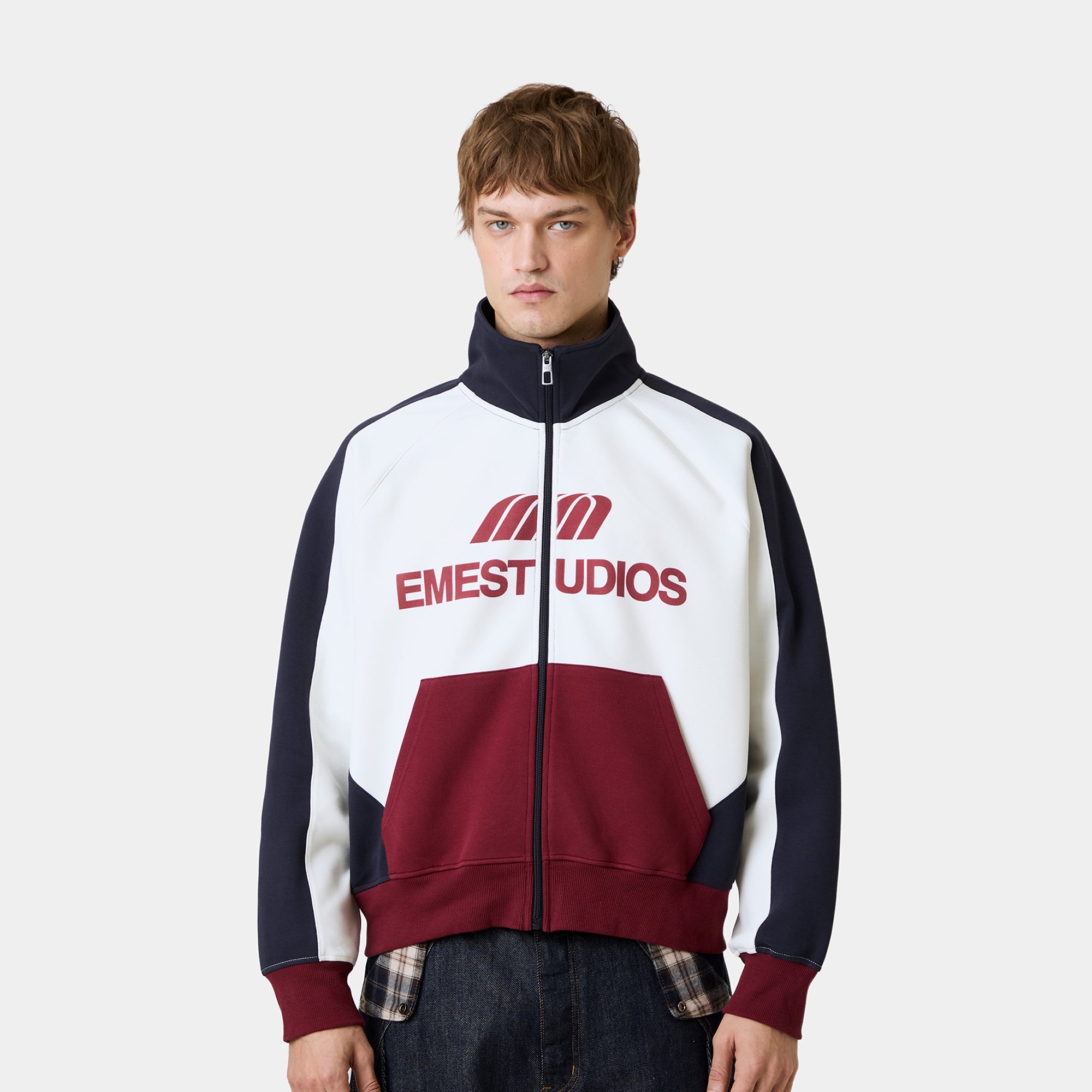 Forus Navy Track Full Zip Sweatshirts Eme Studios