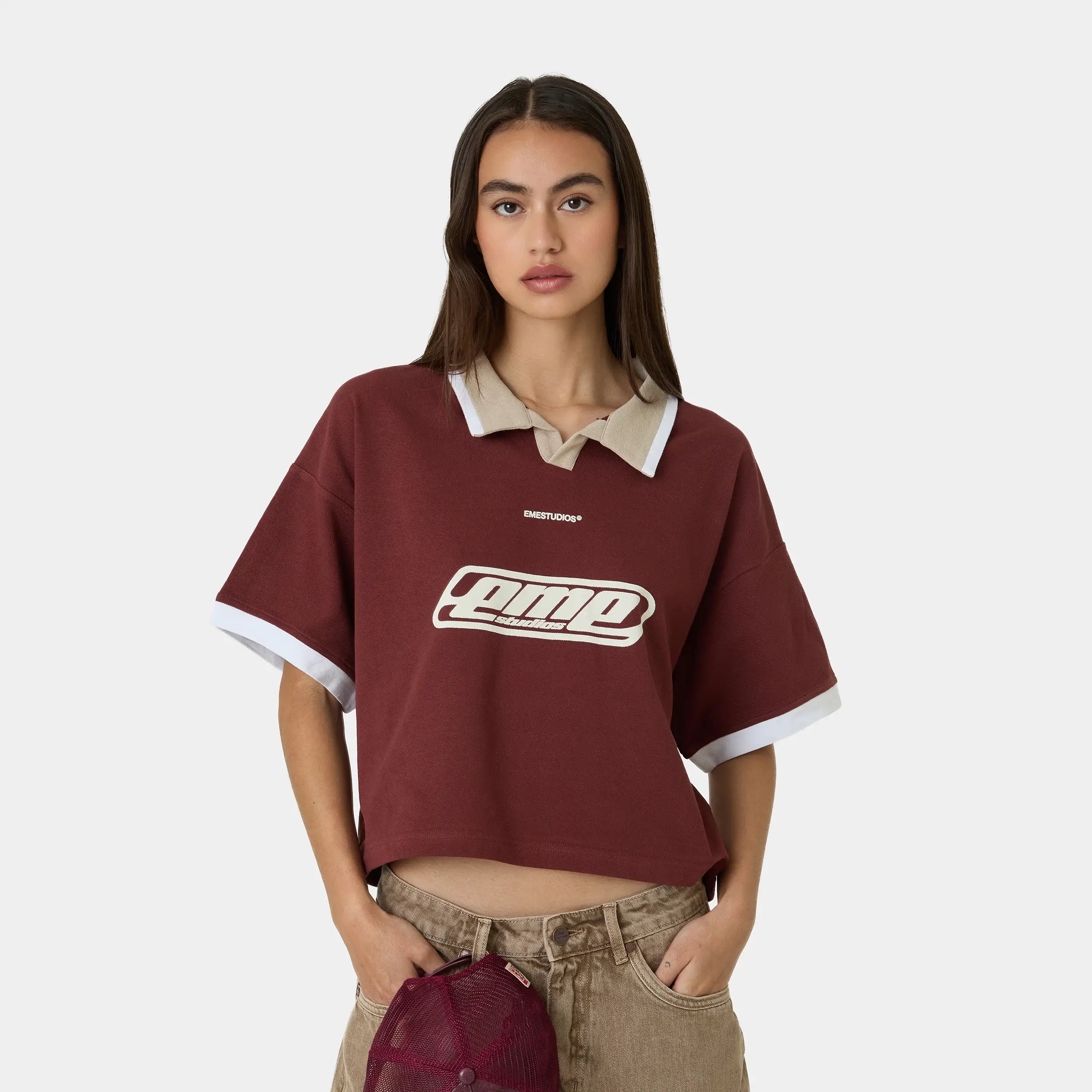 DKT Brown Short Polo T-shirts Eme Studios