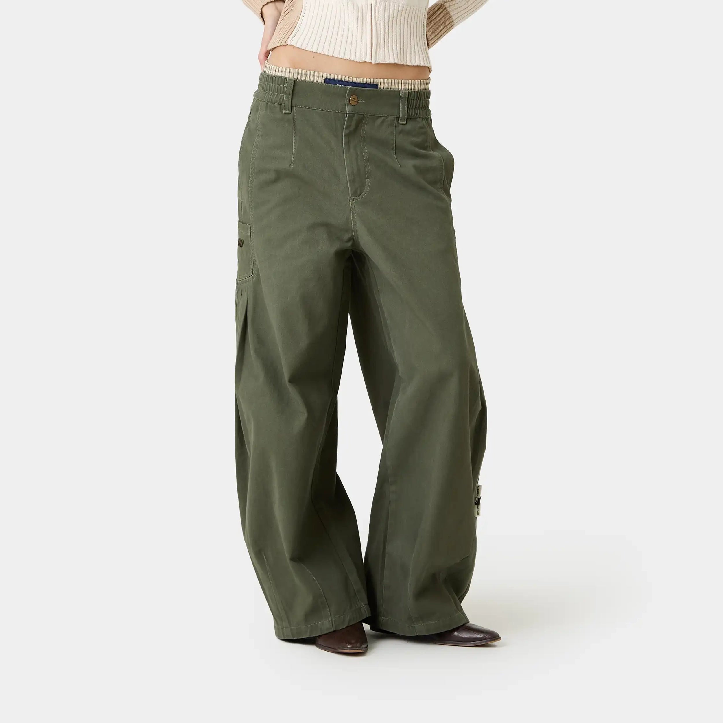 Wheel Olive CB Woman Pants Eme Studios