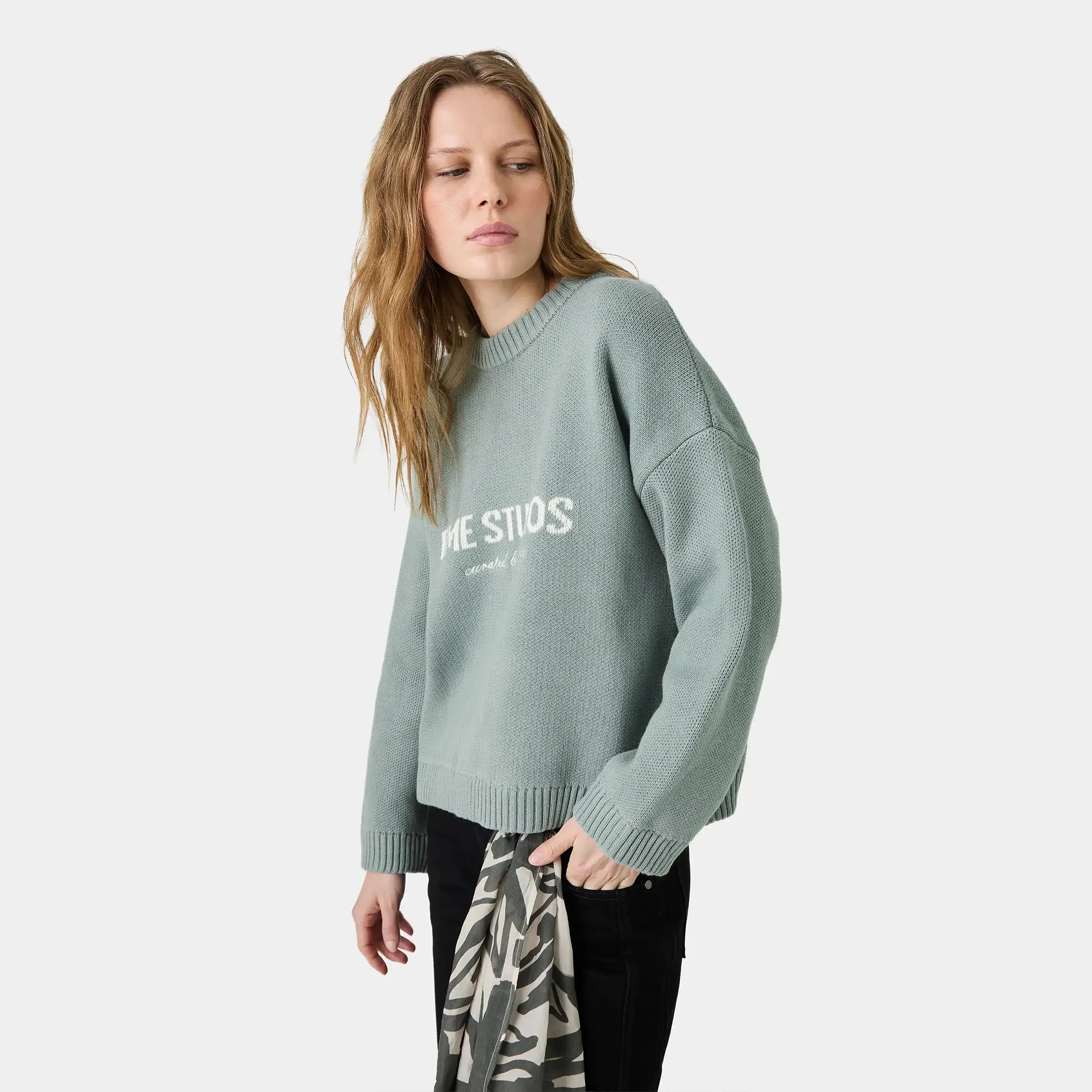 Master Aqua Green Knit Sweater Knitwear eme