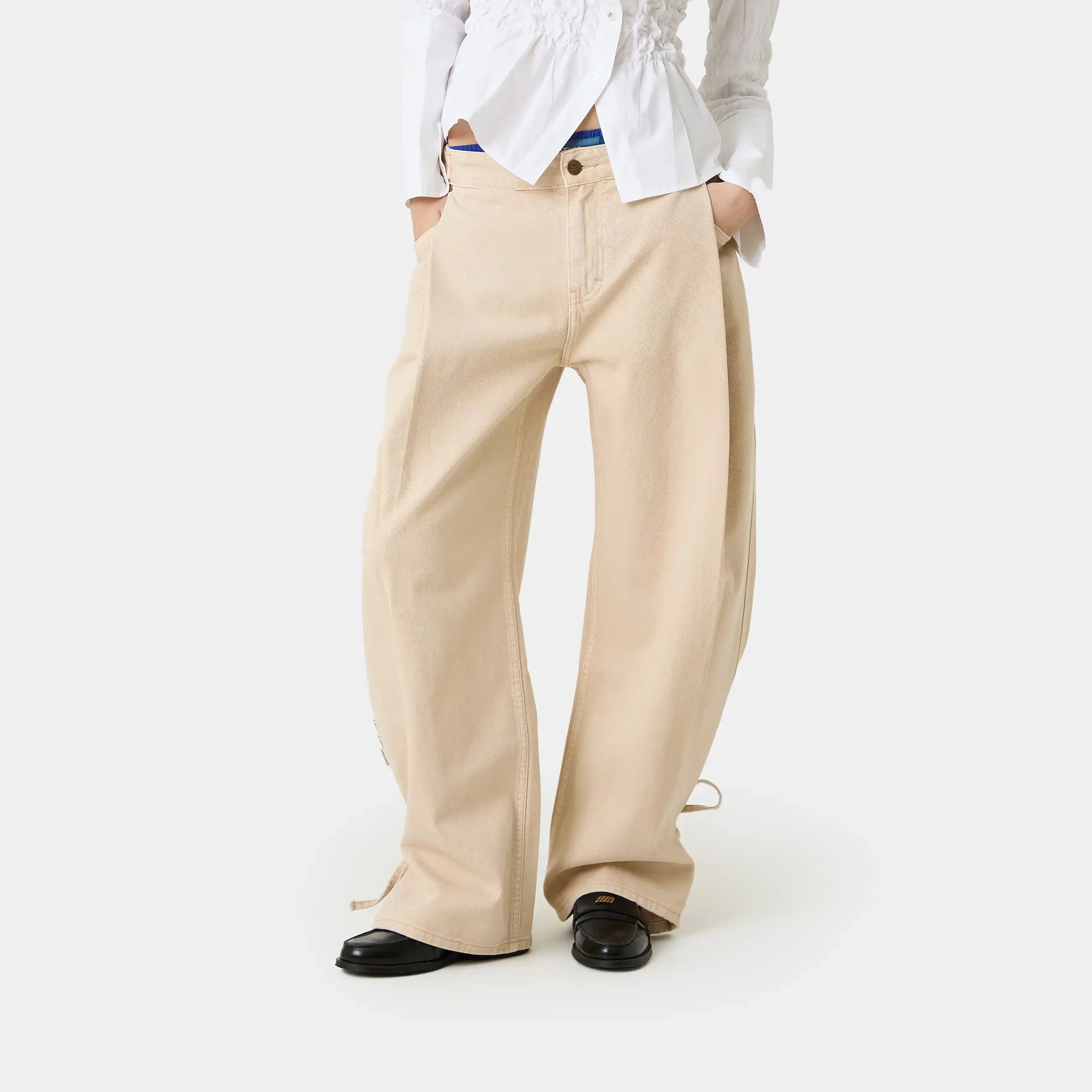 Solan Ivory Pants Woman Pants Eme Studios