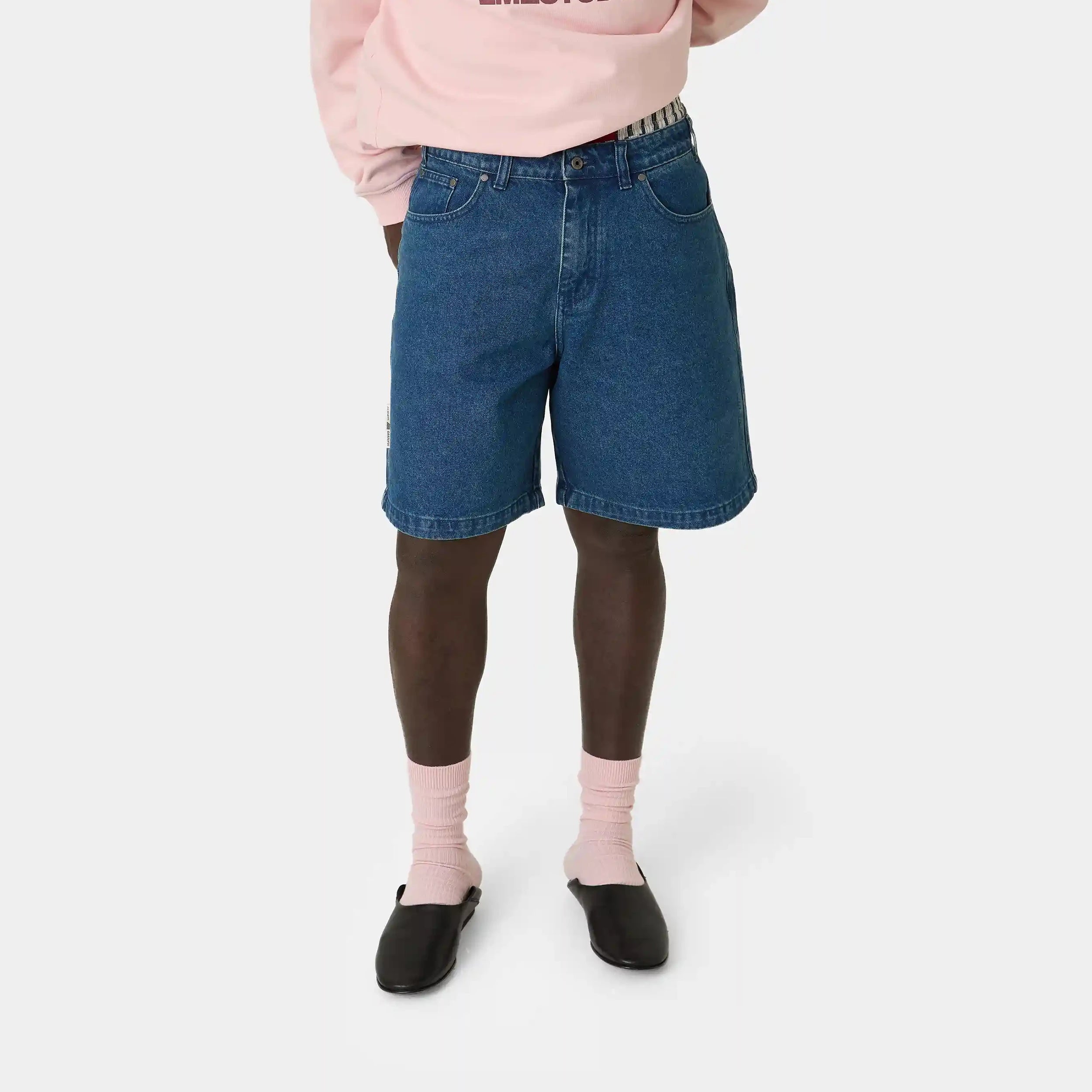 Jacker Deep Blue Denim Shorts Shorts Eme Studios