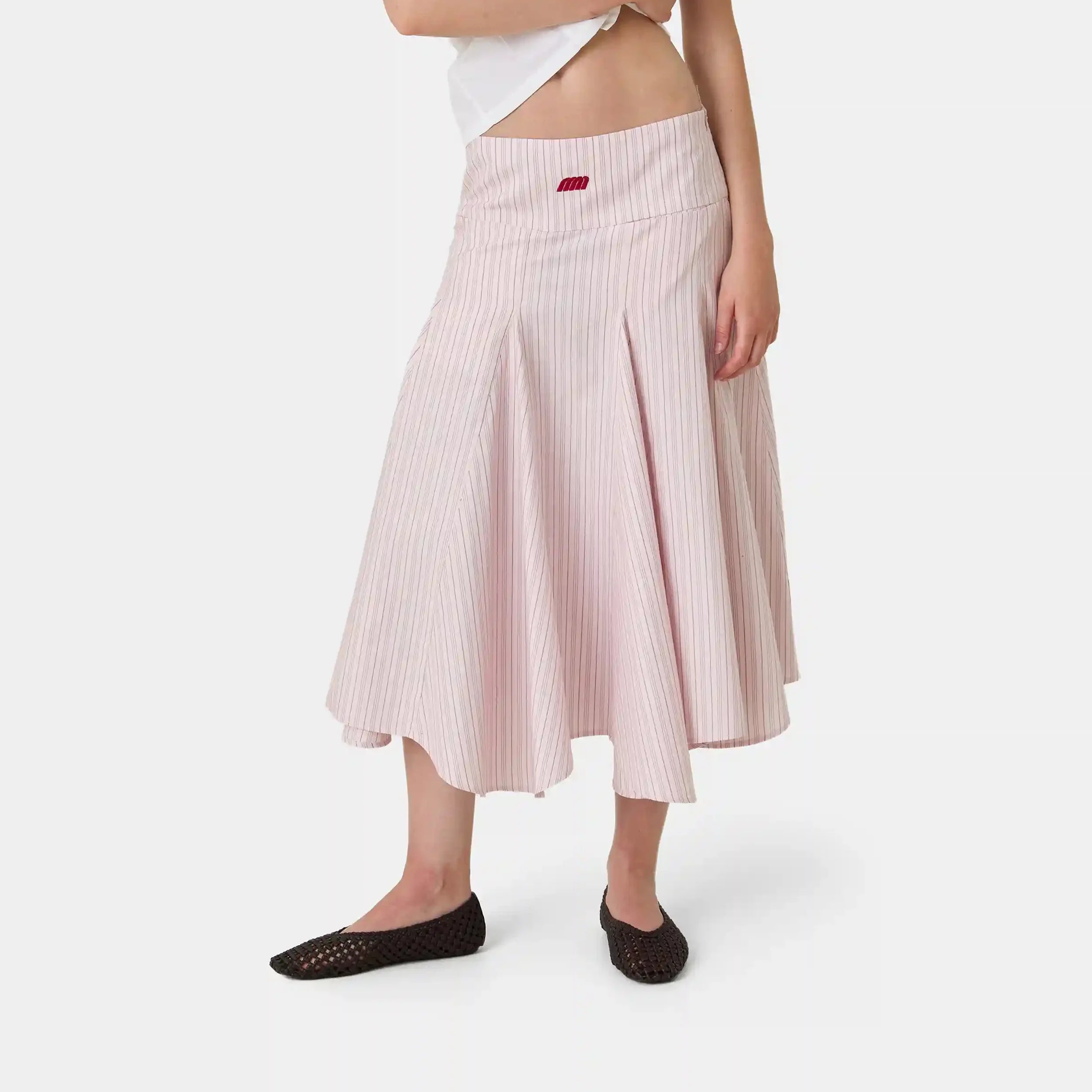 Manz Icy Pink Striped Skirt Woman Pants Eme Studios