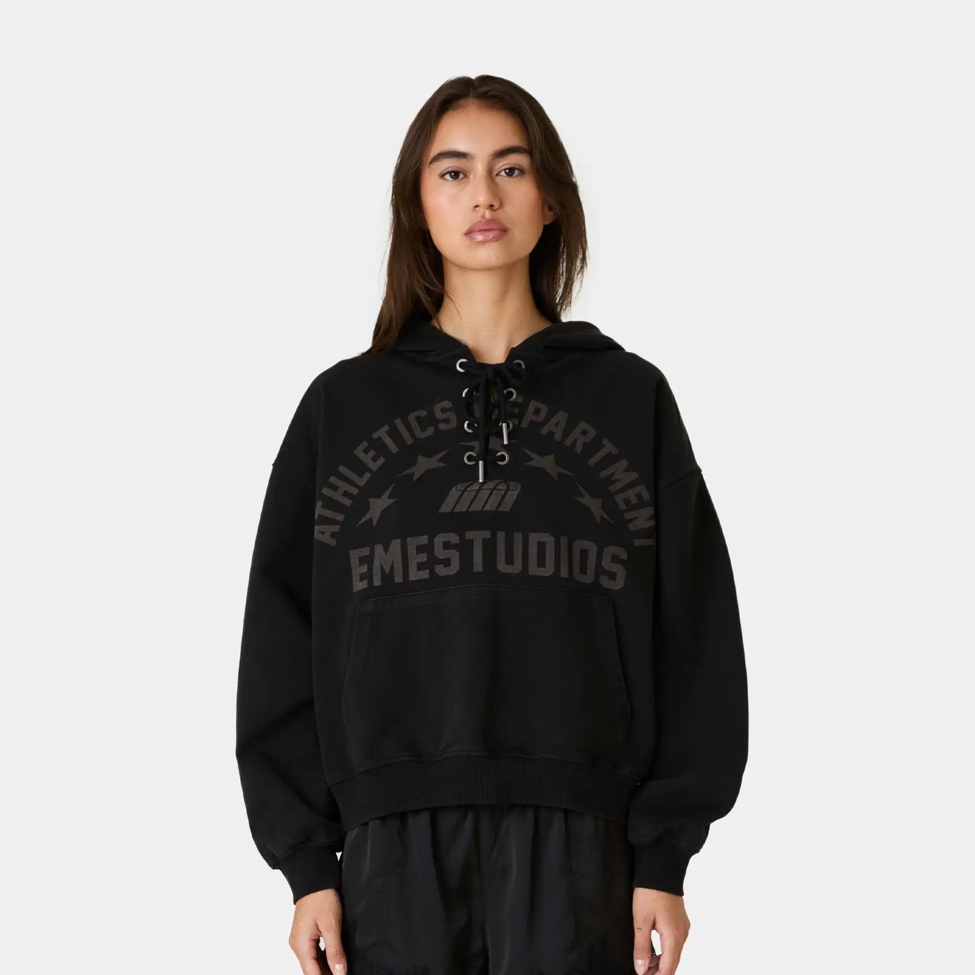Cord Black Oversized Hoodie Hoodies Eme Studios