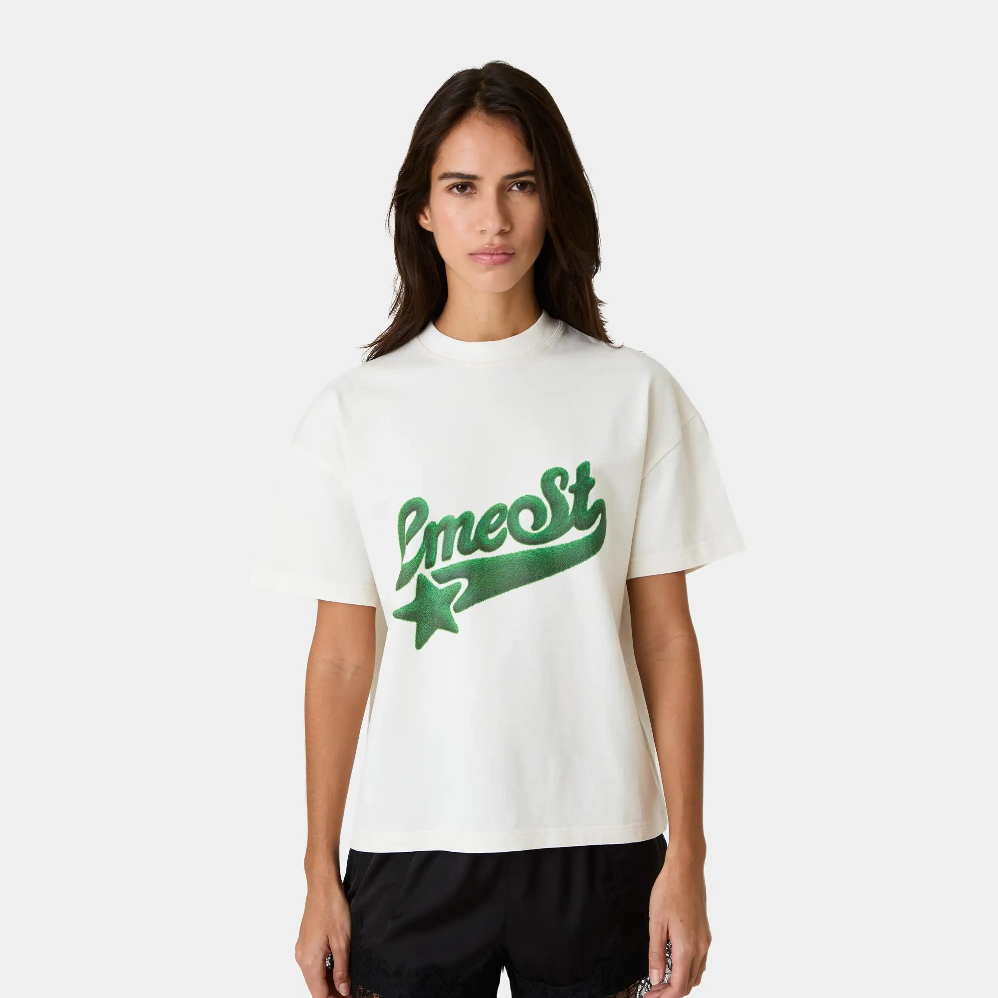 Fuzzy Pearl Oversized Tee T-shirts Eme Studios