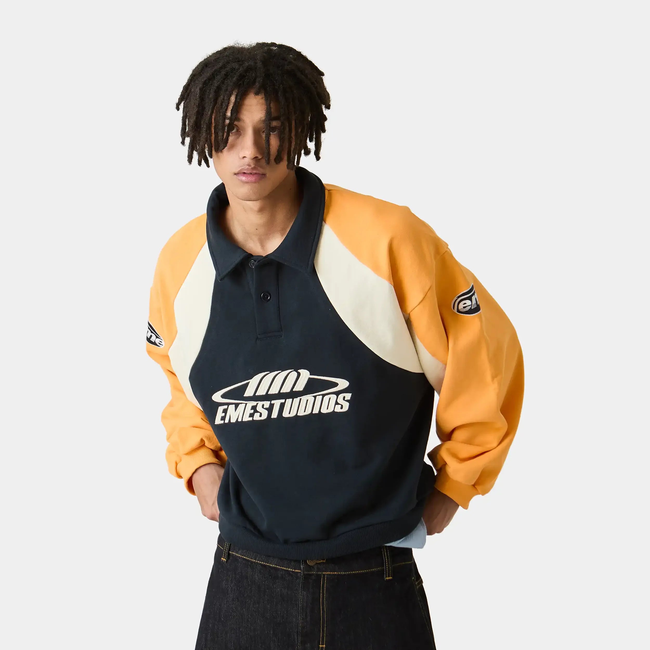Tipton Tangerine Polo Crewneck Sweatshirts Eme Studios