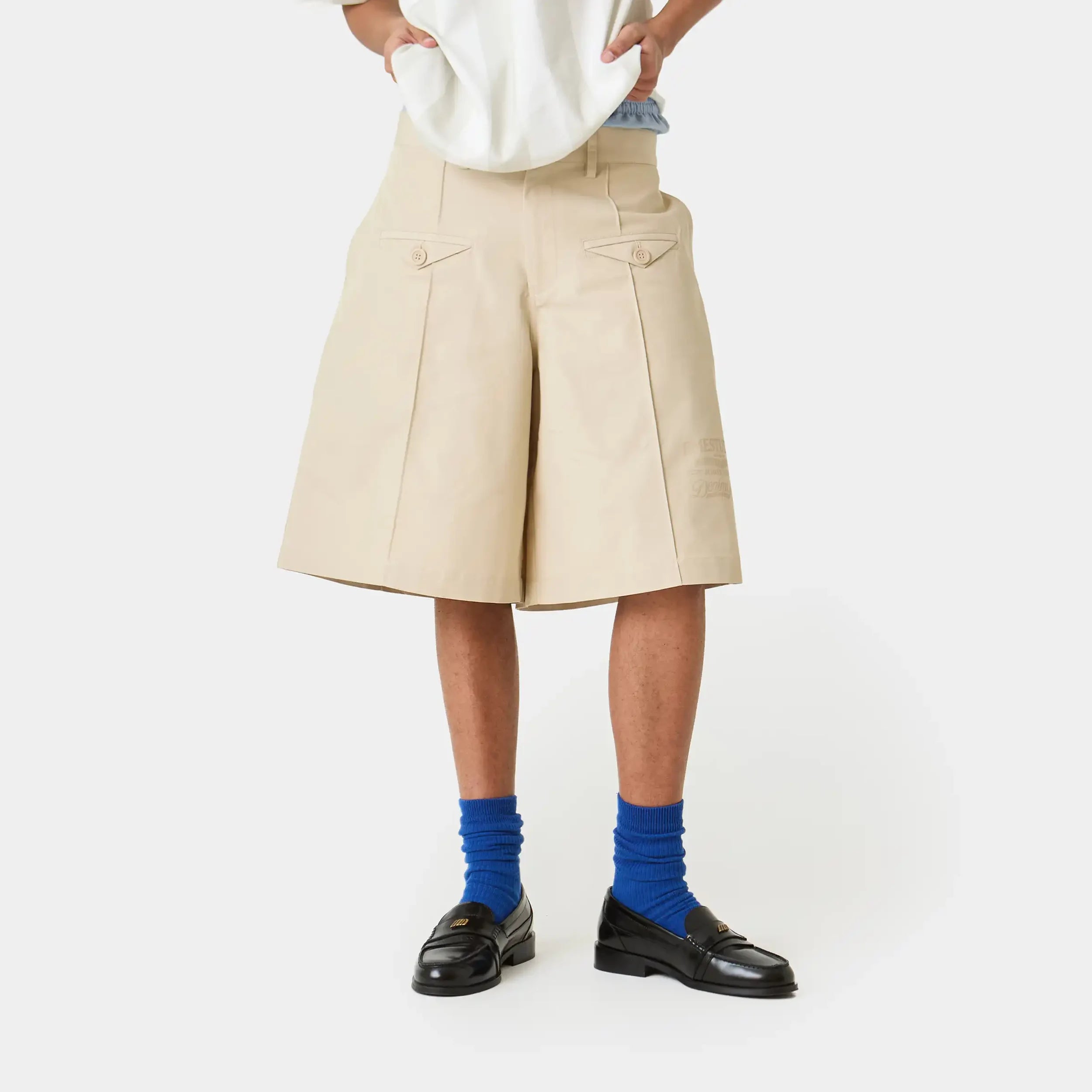 Golin Cloud Cream Formal Jorts Shorts Eme Studios