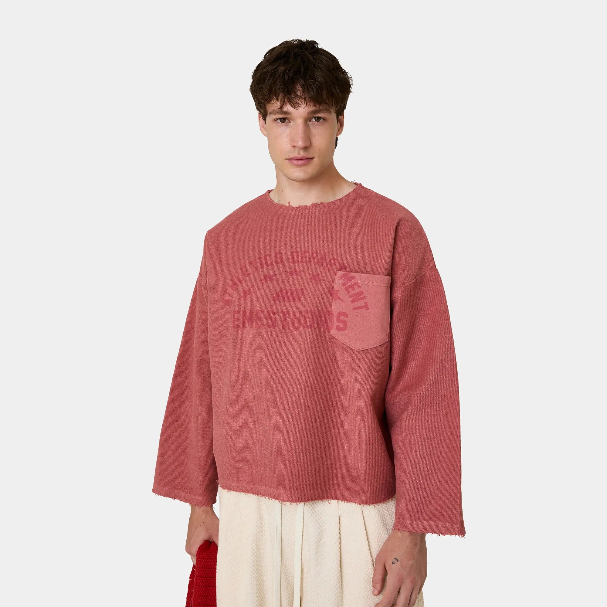Pocket Clay Reverse Crewneck Sweatshirts Eme Studios