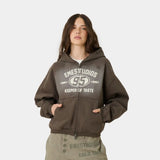 Keeper Fawn Cropped Boxy Full Zip Hoodies Eme Studios